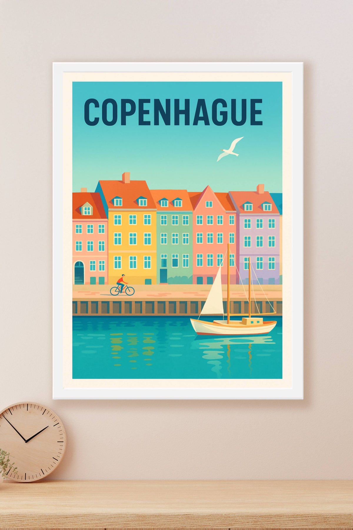 Affiche de Copenhague - Charme coloré des quais emblématiques