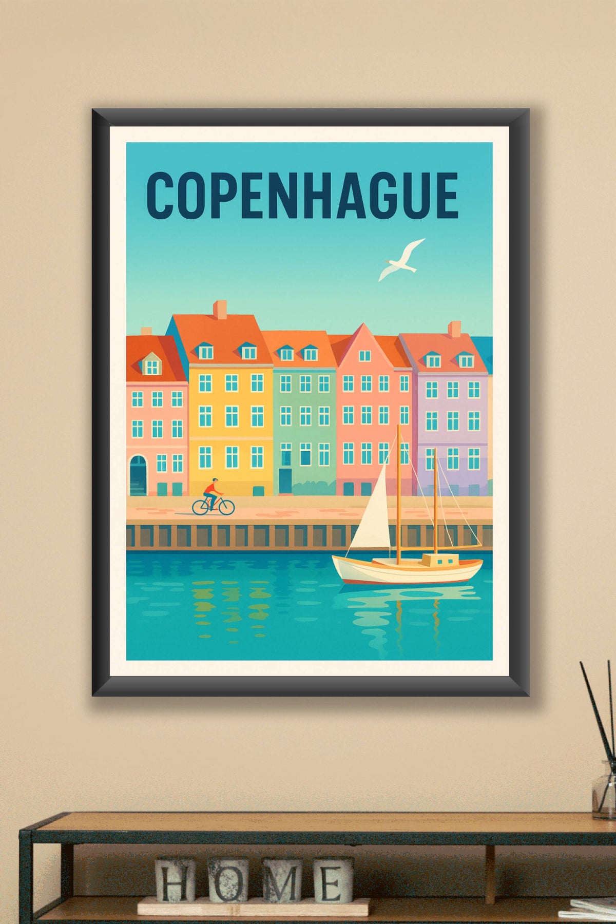 Affiche de Copenhague - Charme coloré des quais emblématiques