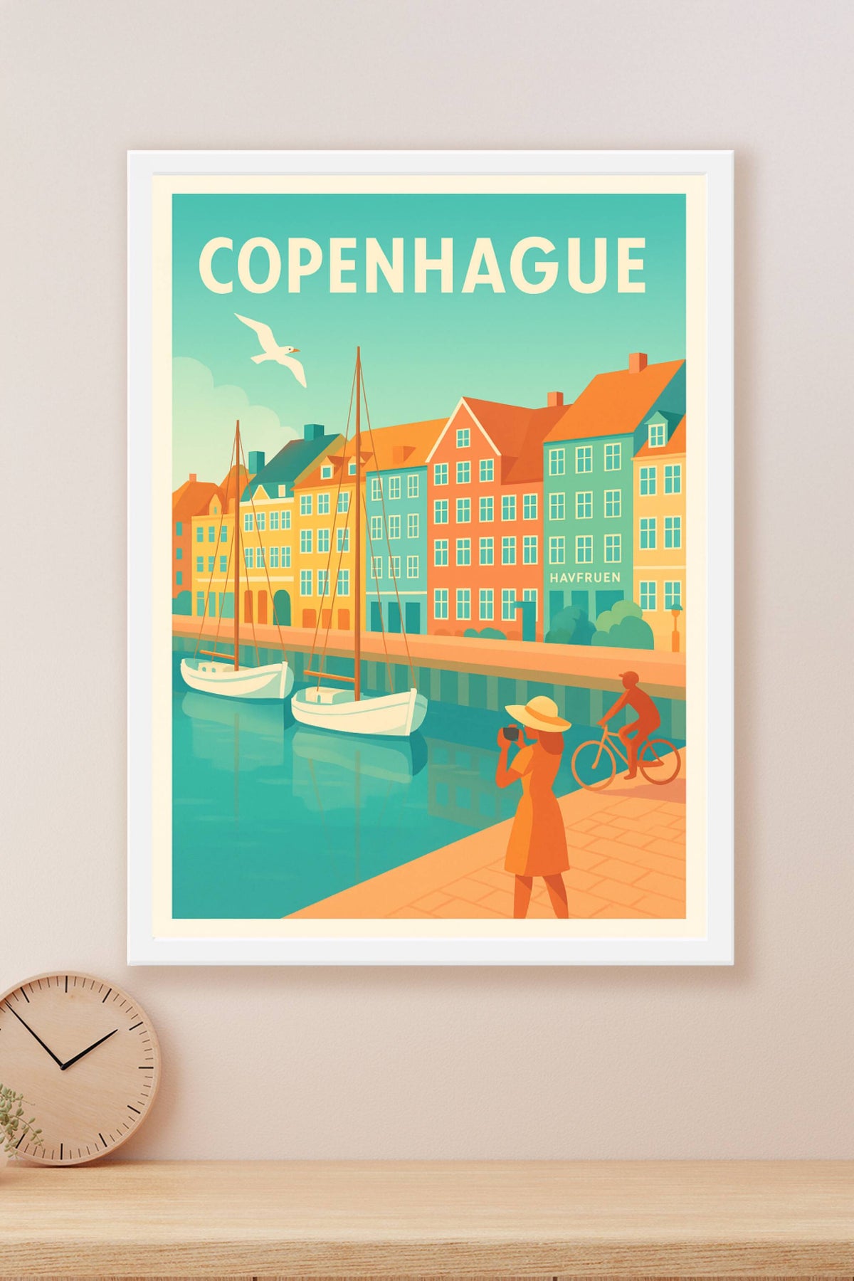 Affiche de Copenhague - Charme et couleurs du port Nyhavn