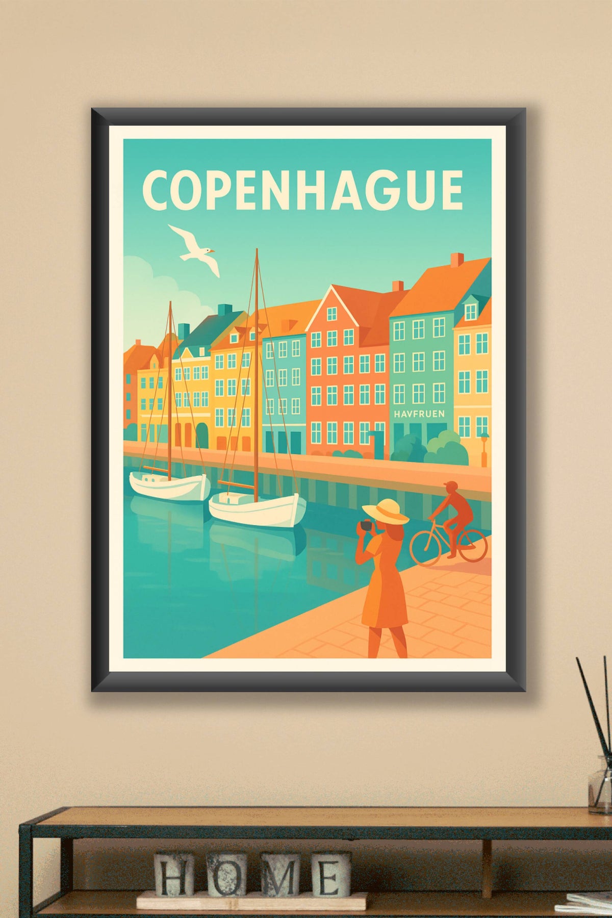 Affiche de Copenhague - Charme et couleurs du port Nyhavn
