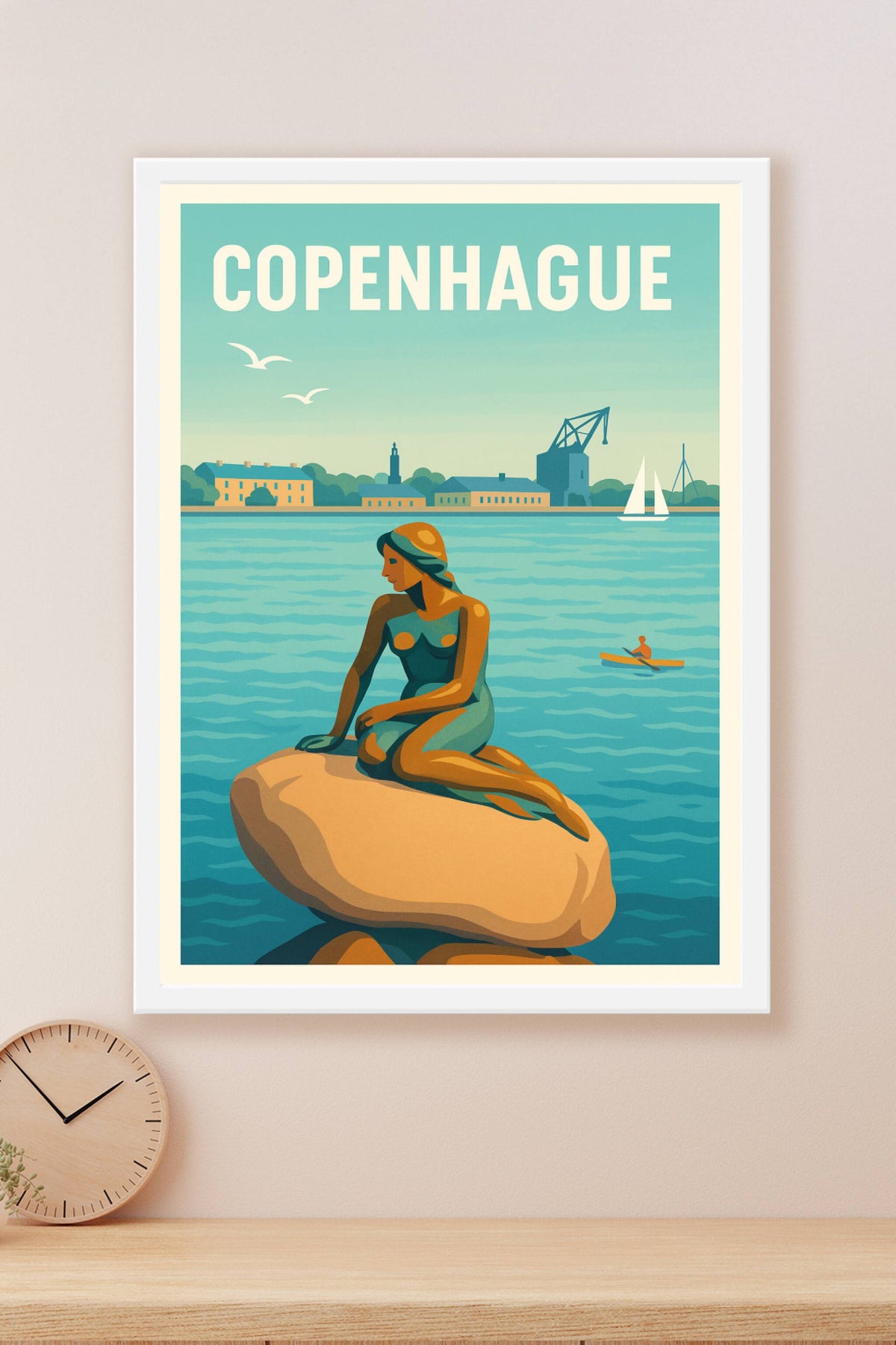 Affiche de Copenhague - La Dame de la mer, icône maritime danoise