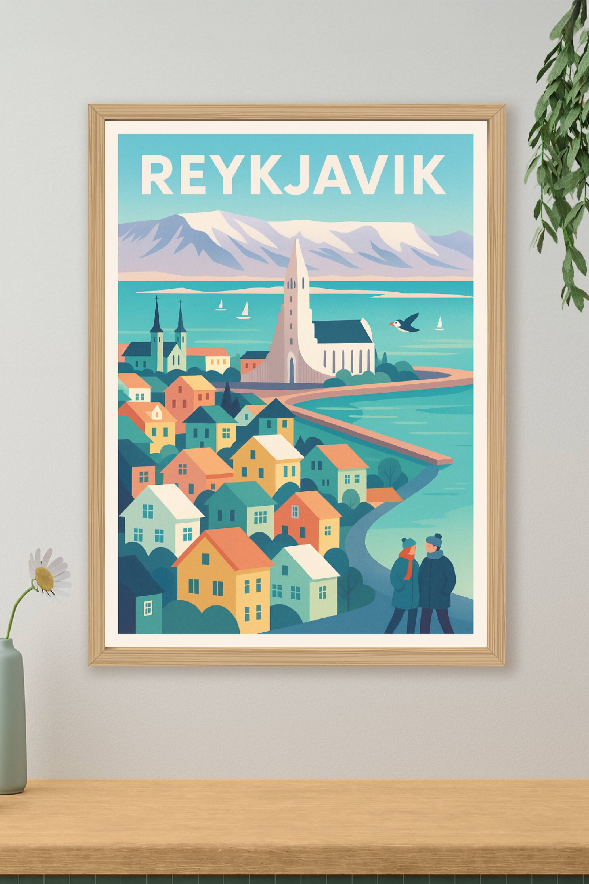 Affiche de Reykjavik - Charme nordique au cœur de l'Islande