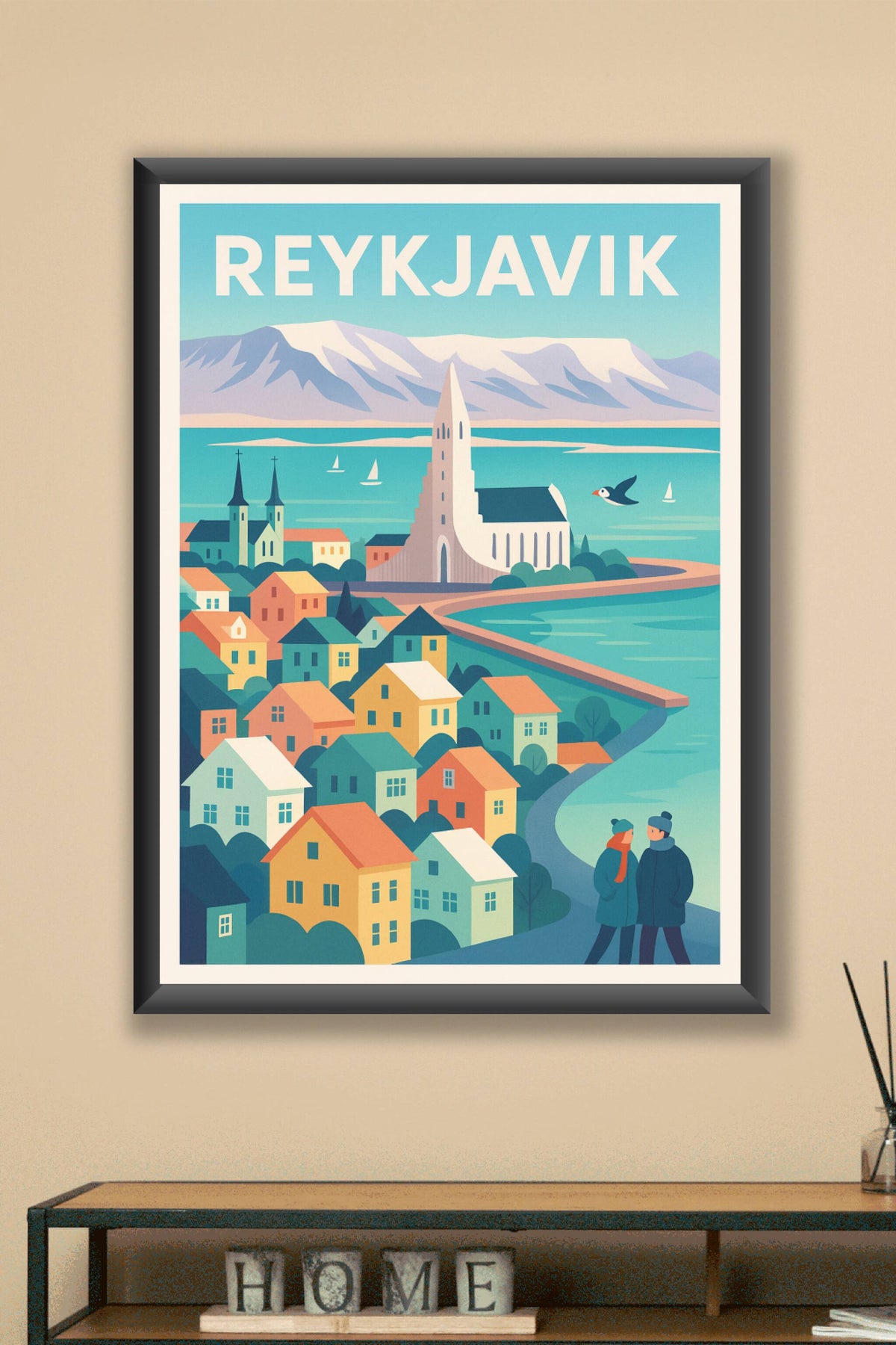 Affiche de Reykjavik - Charme nordique au cœur de l'Islande