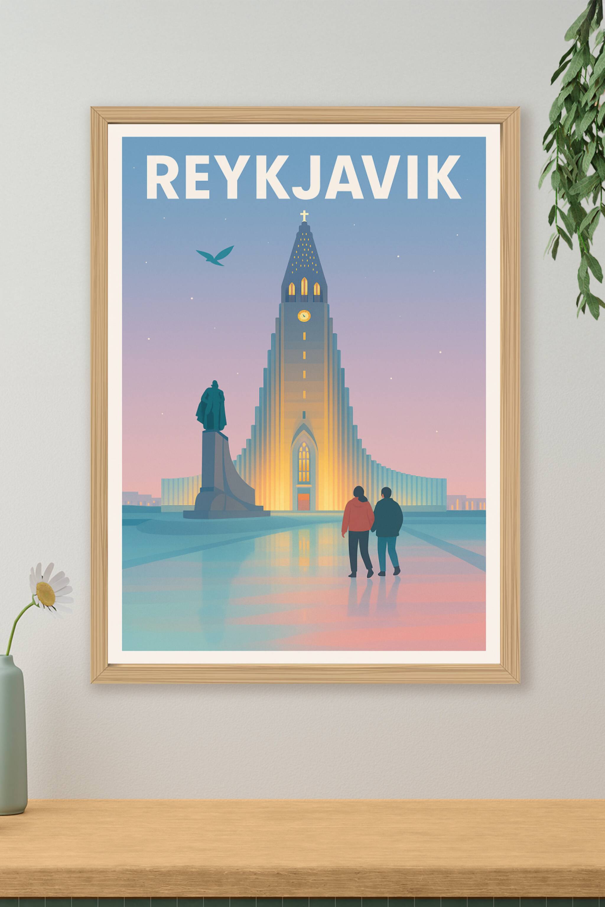 Affiche de Reykjavik - Lumières et mystère au cœur de l'Islande