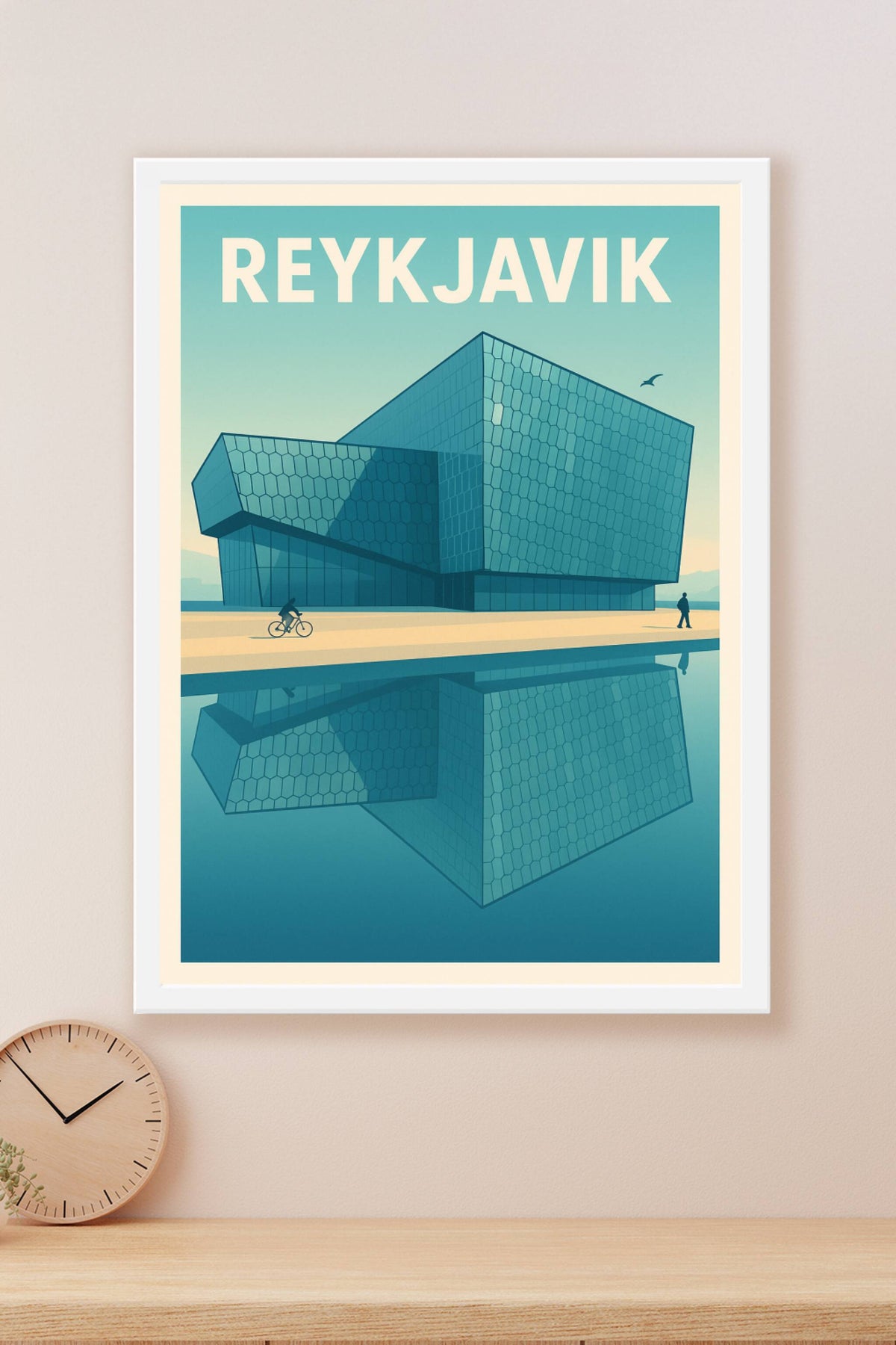 Affiche de Reykjavik - Architecture moderne et sérénité nordique