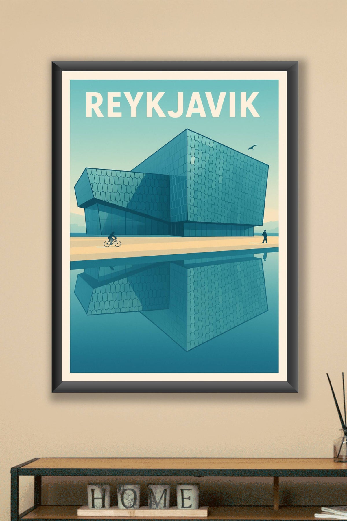 Affiche de Reykjavik - Architecture moderne et sérénité nordique