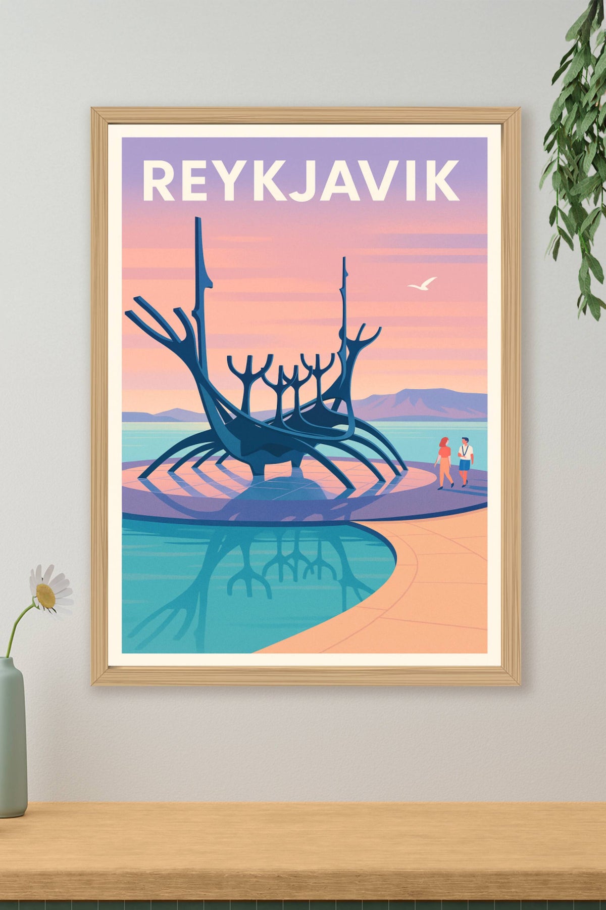 Affiche de Reykjavik - L'élégance scandinave au bord de l'eau