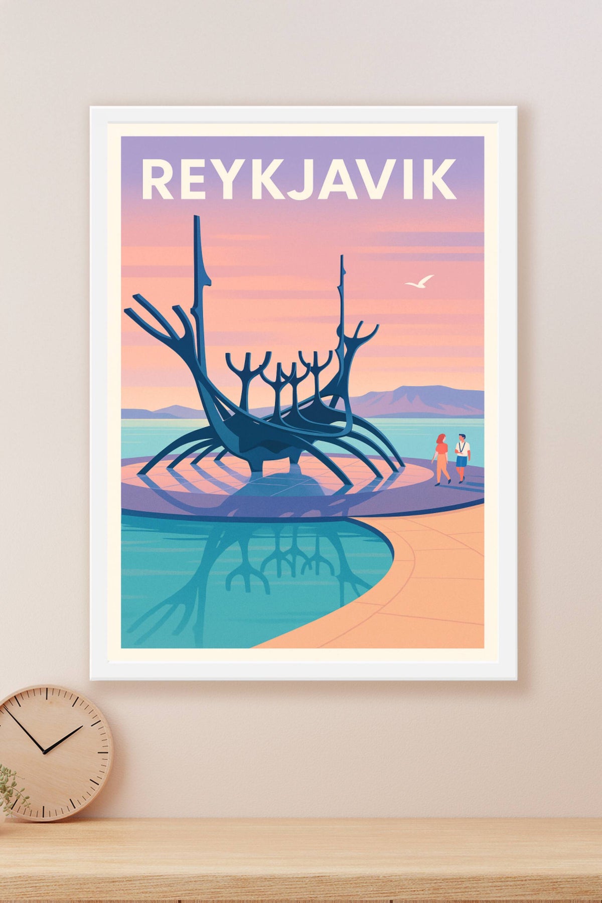 Affiche de Reykjavik - L'élégance scandinave au bord de l'eau