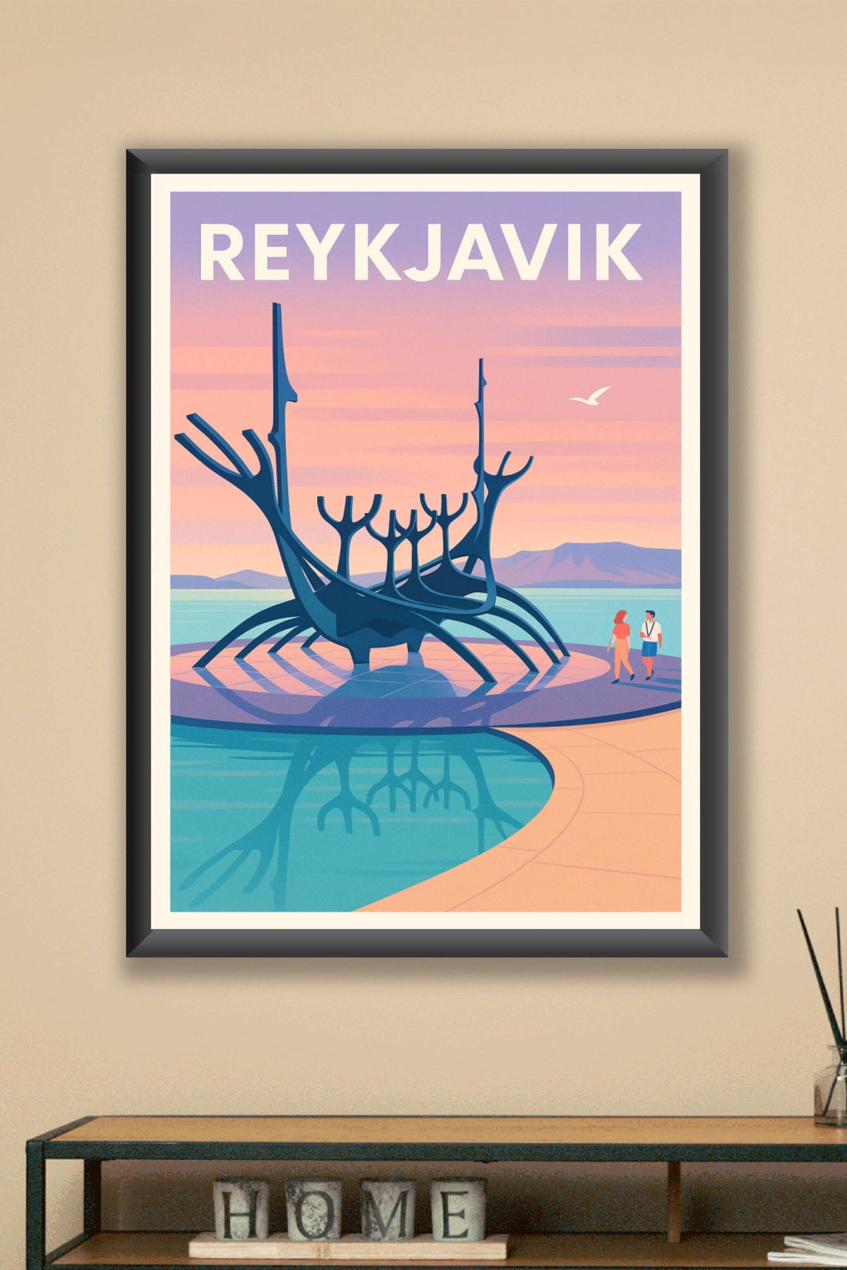 Affiche de Reykjavik - L'élégance scandinave au bord de l'eau
