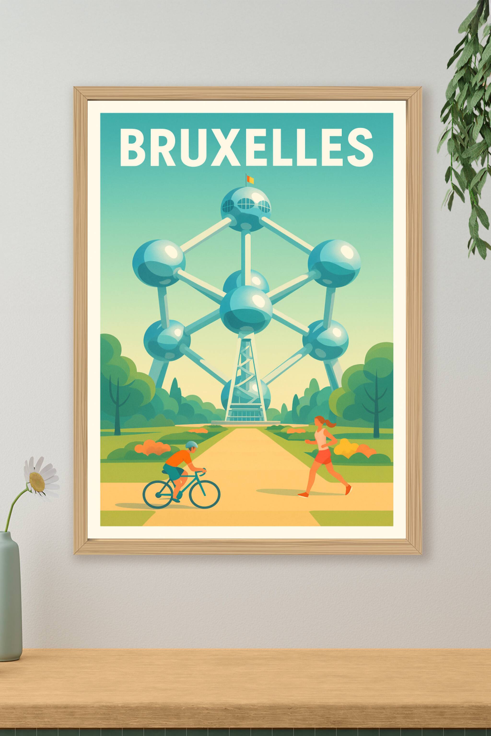 Affiche de Bruxelles - L'iconique Atomium au cœur de la ville