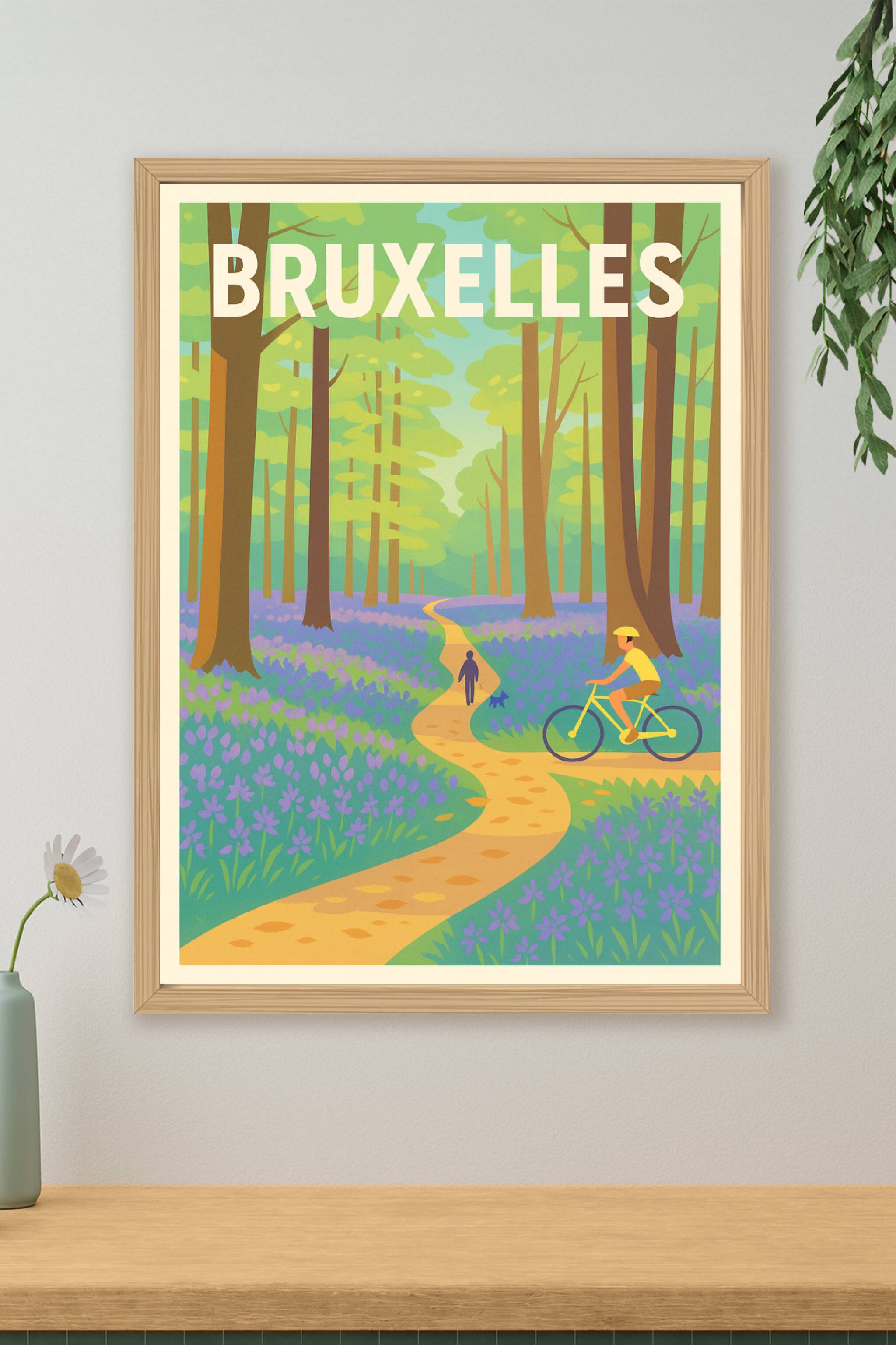 Affiche de Bruxelles - Promenade bucolique au cœur de la nature