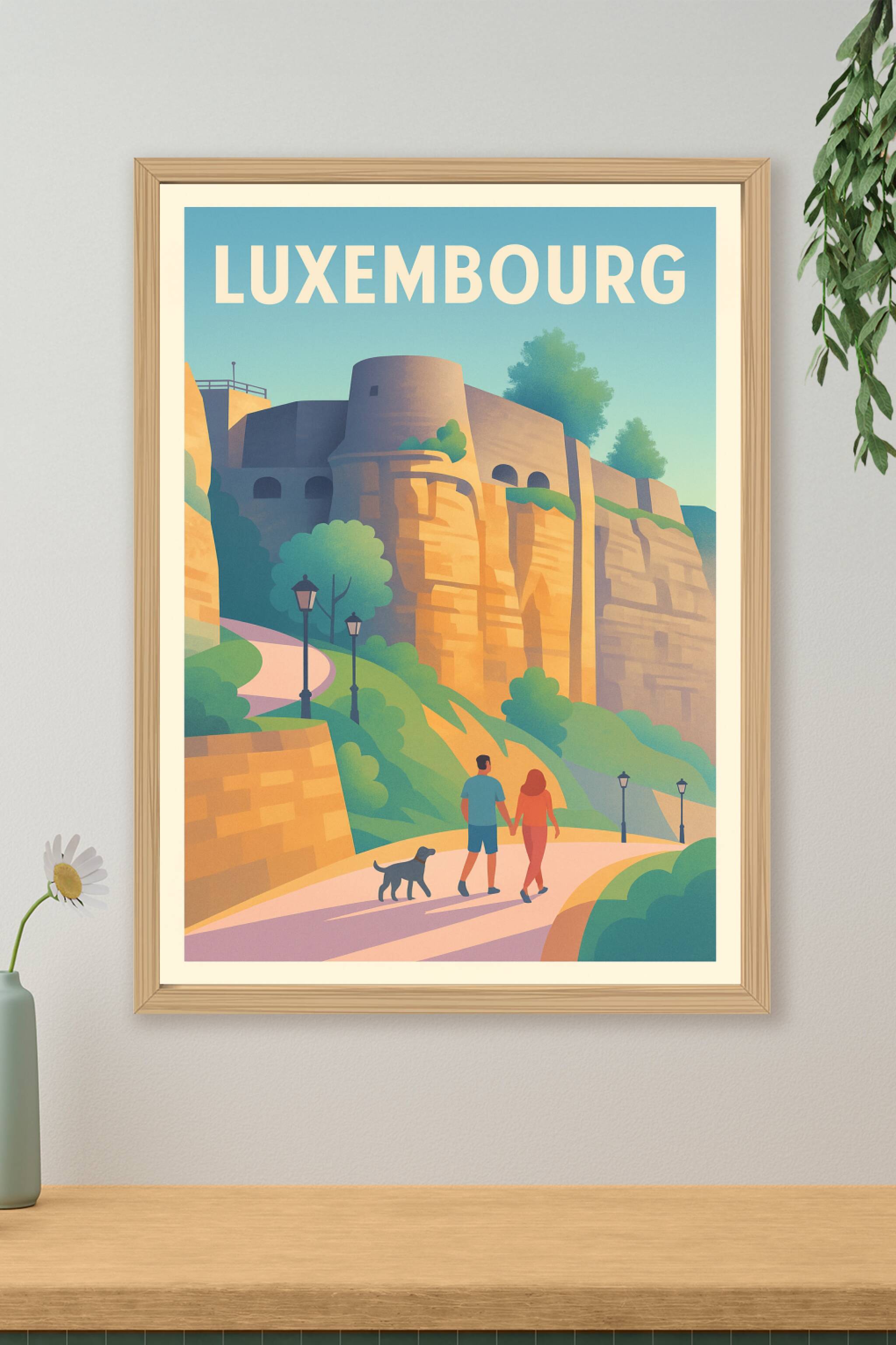 Affiche de Luxembourg - Promenade romantique au cœur des fortifications