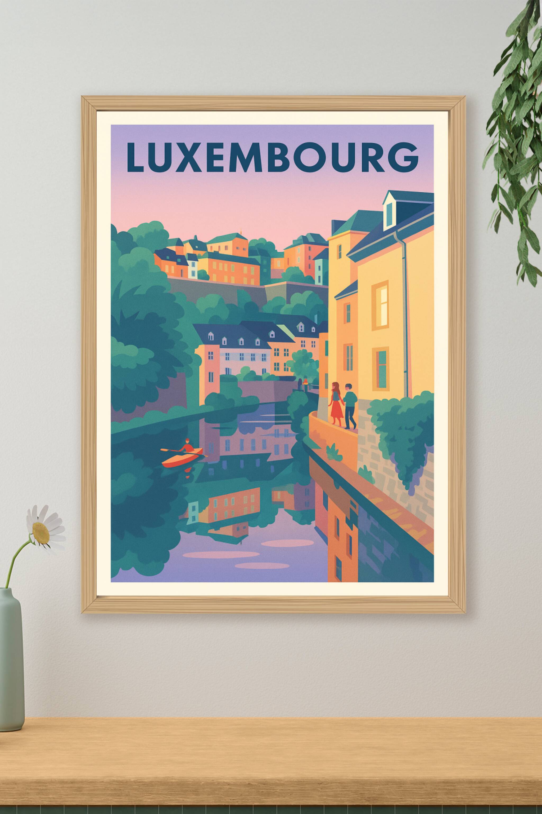 Affiche de Luxembourg - Douceur et Reflets au Crépuscule
