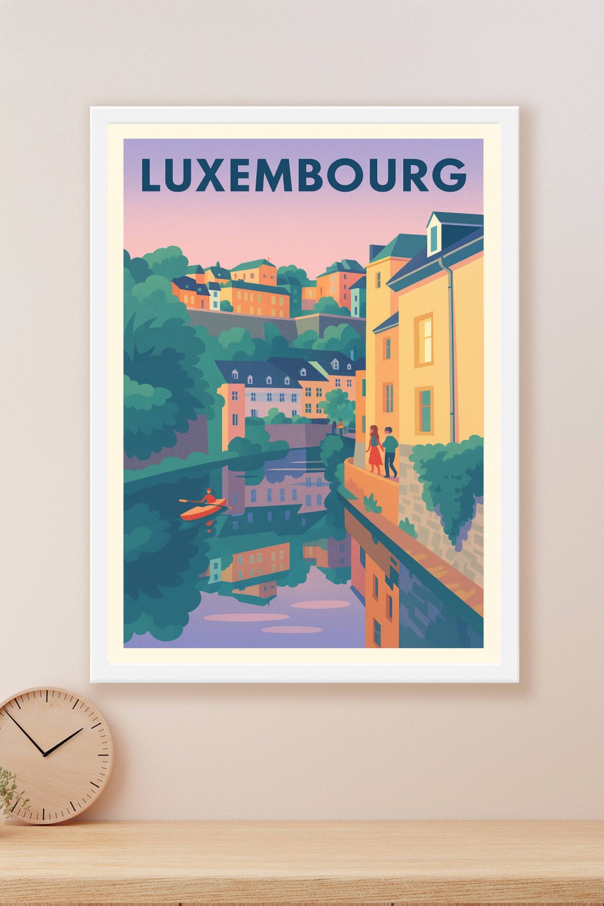 Affiche de Luxembourg - Douceur et Reflets au Crépuscule