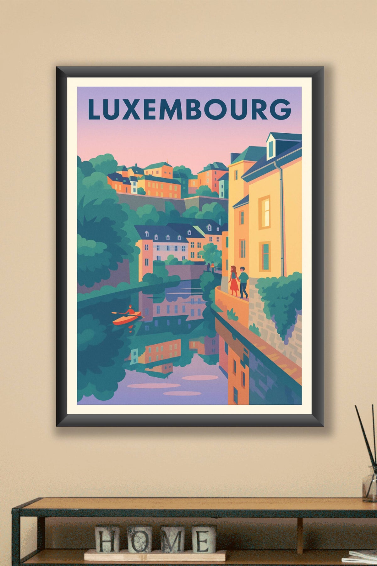 Affiche de Luxembourg - Douceur et Reflets au Crépuscule