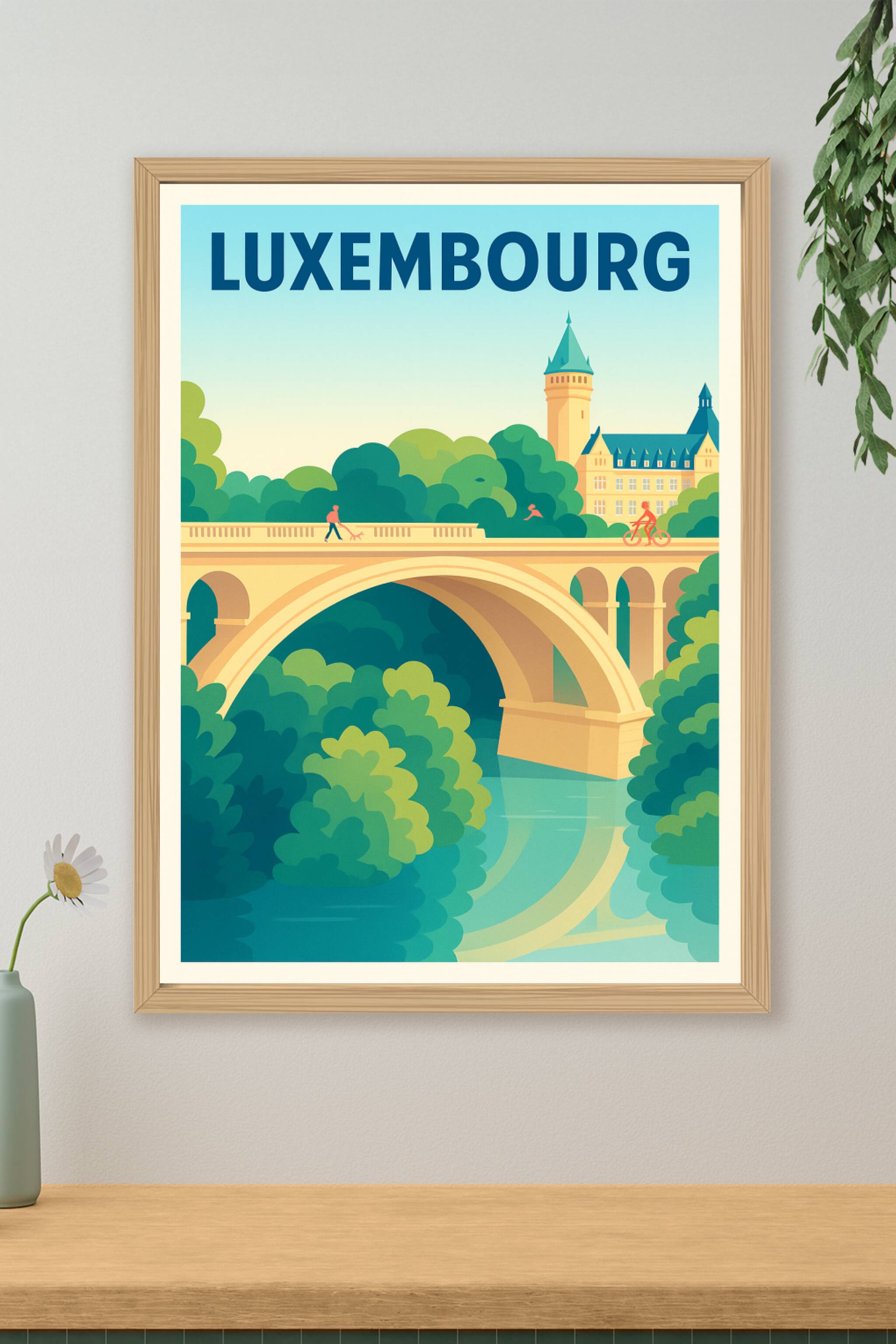 Affiche de Luxembourg - Entre nature et patrimoine historique