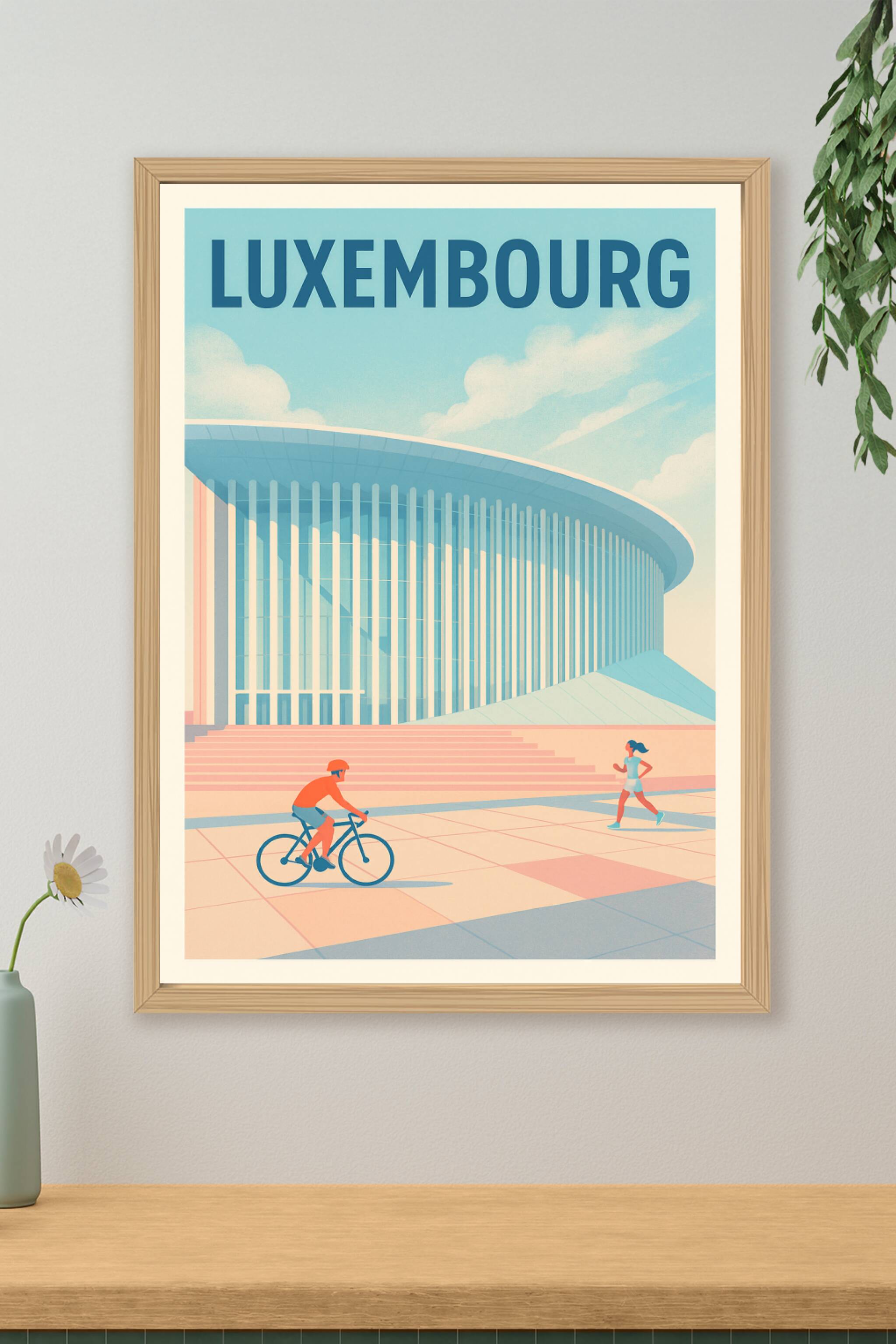 Affiche de Luxembourg - Modernité et dynamisme à ciel ouvert