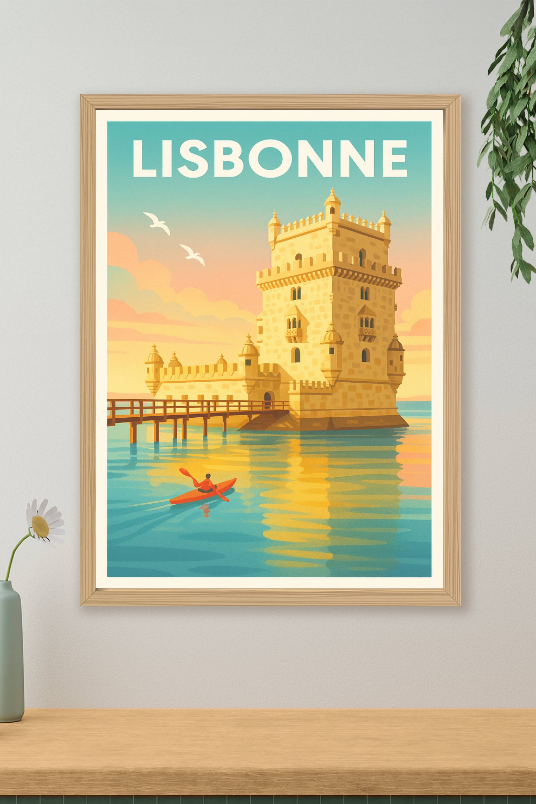 Affiche de Lisbonne - Évasion au pied de la Tour de Belém