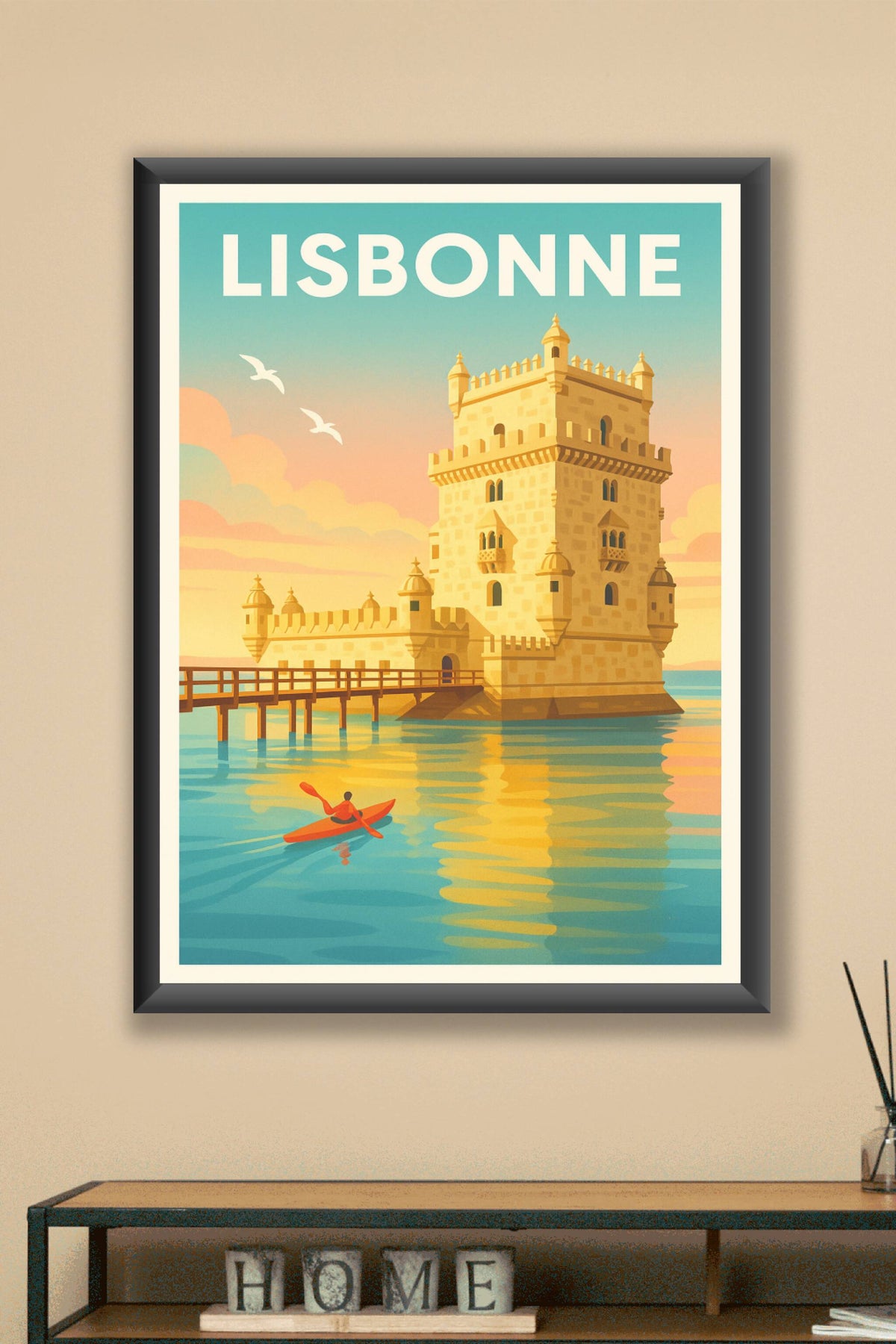 Affiche de Lisbonne - Évasion au pied de la Tour de Belém