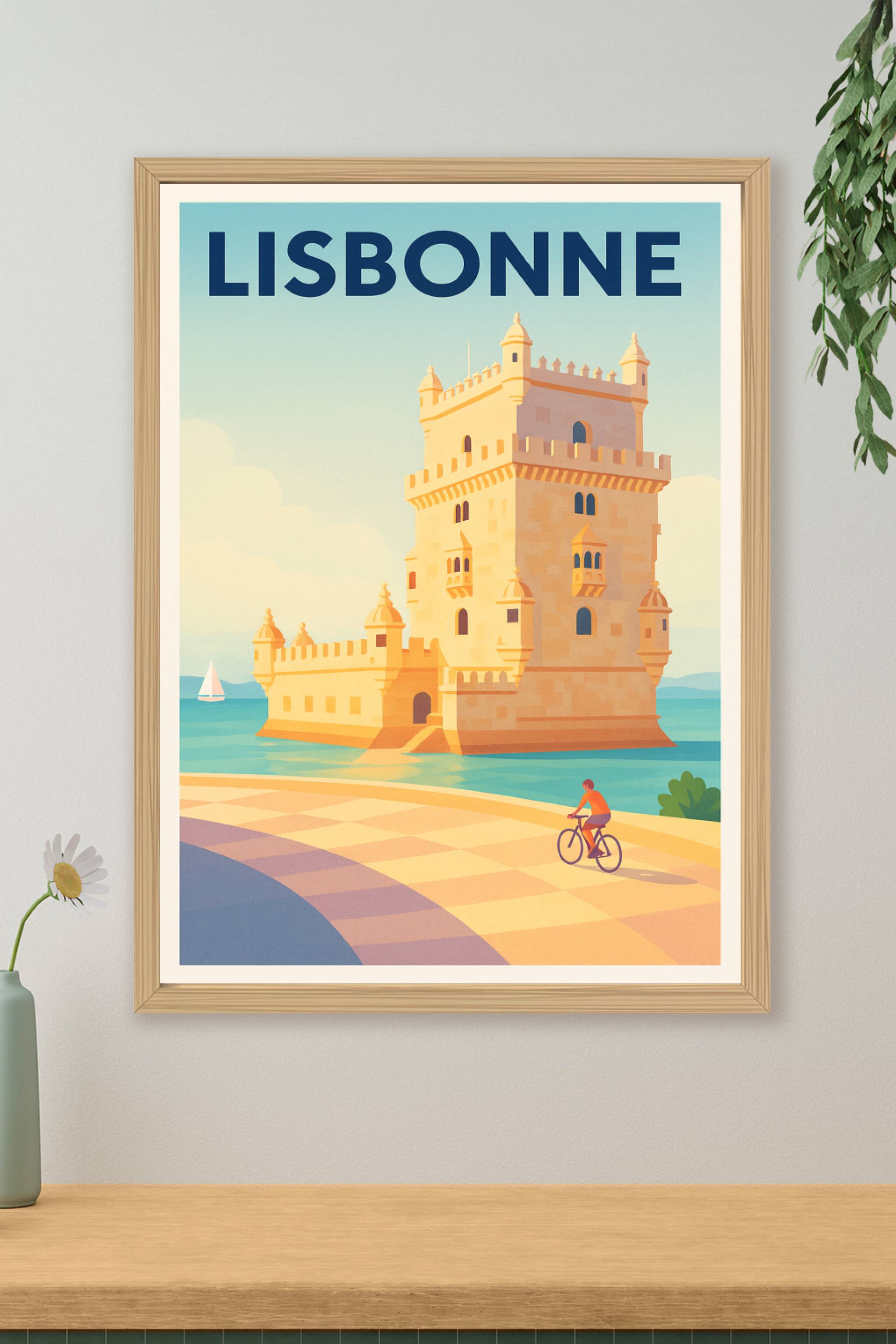 Affiche de Lisbonne - Évasion et lumière au bord du Tage