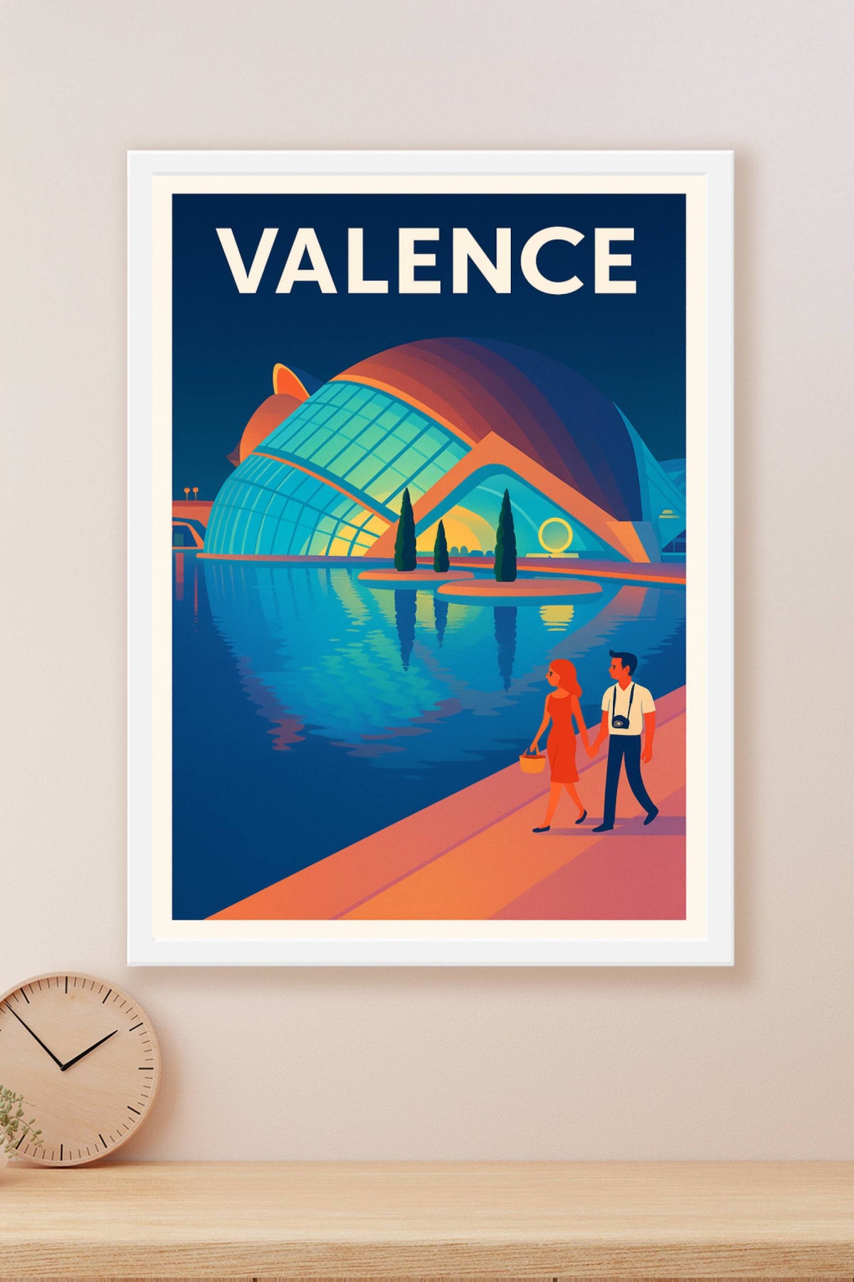 Affiche de Valence - L'élégance contemporaine au fil de l'eau