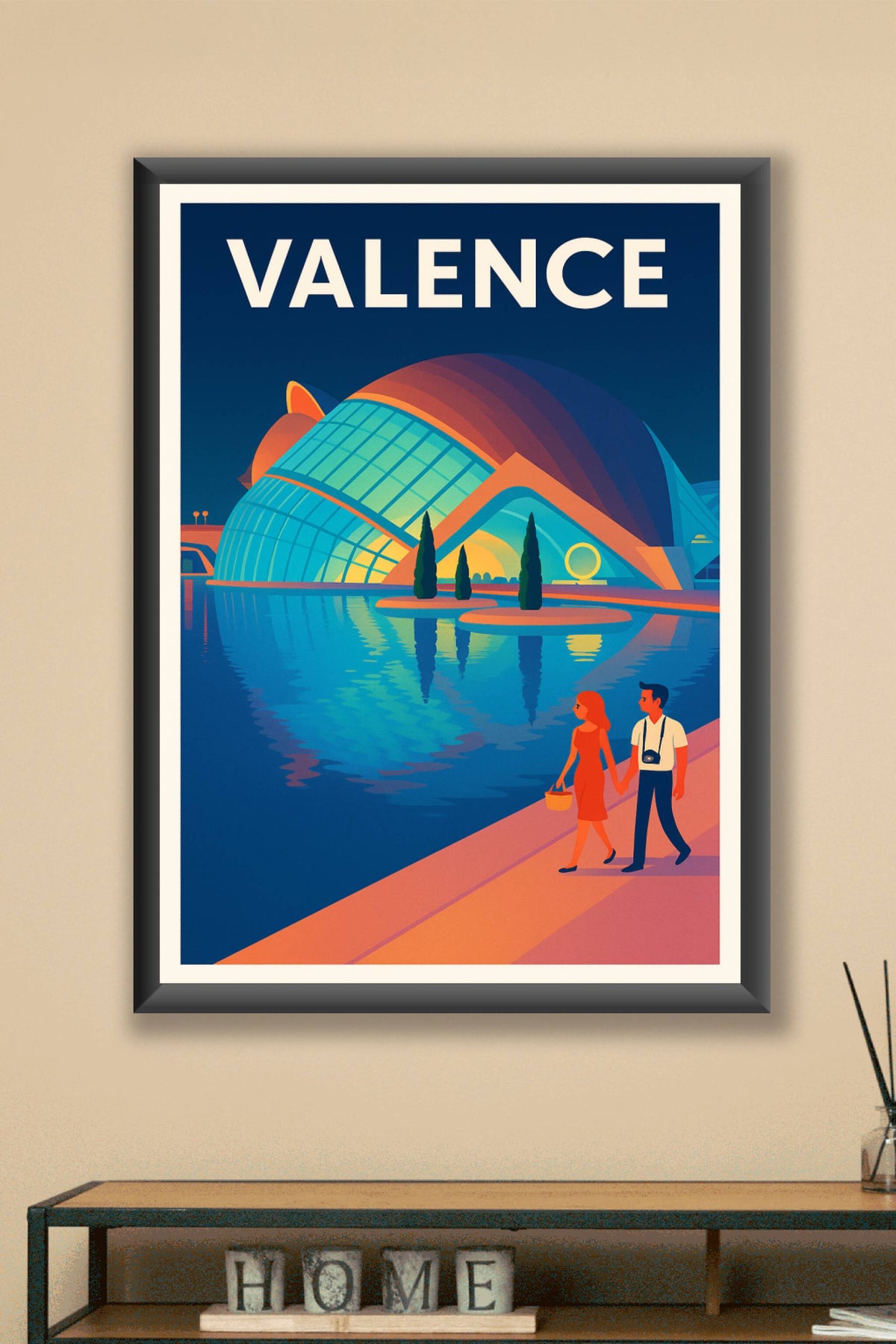 Affiche de Valence - L'élégance contemporaine au fil de l'eau