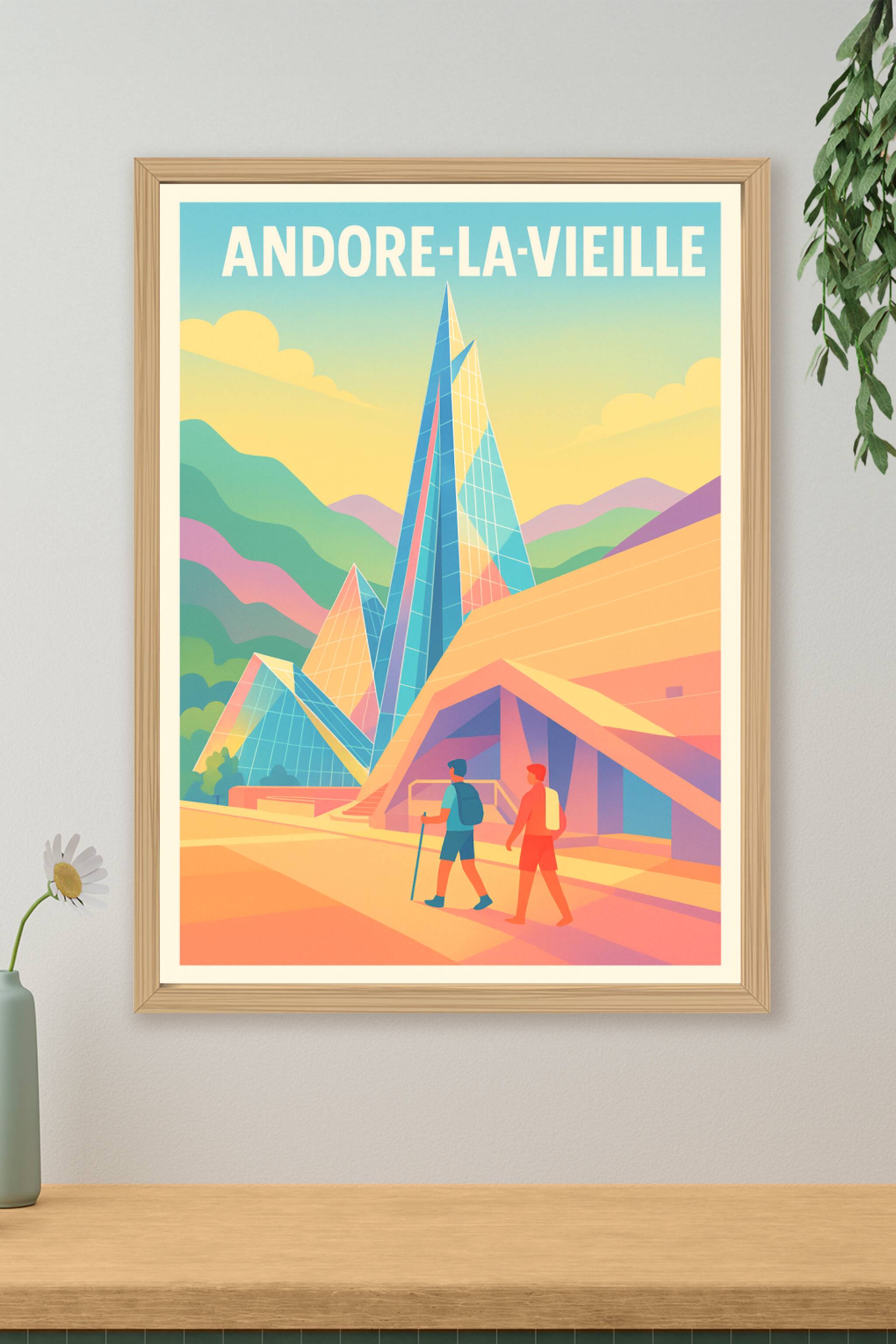 Affiche de Andorre-la-Vieille - Architecture contemporaine au cœur des montagnes