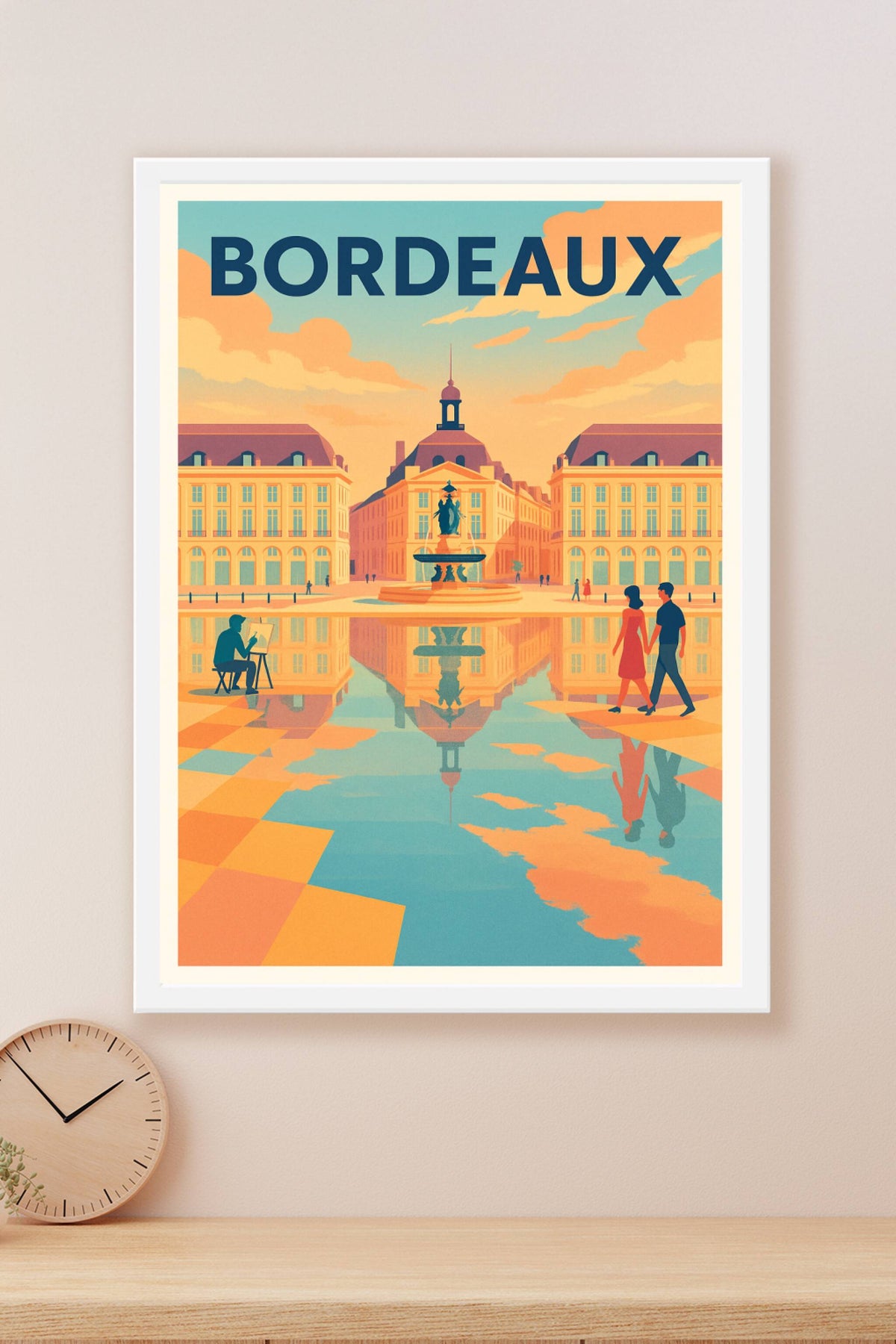 Affiche de Bordeaux - Reflets artistiques et charme historique