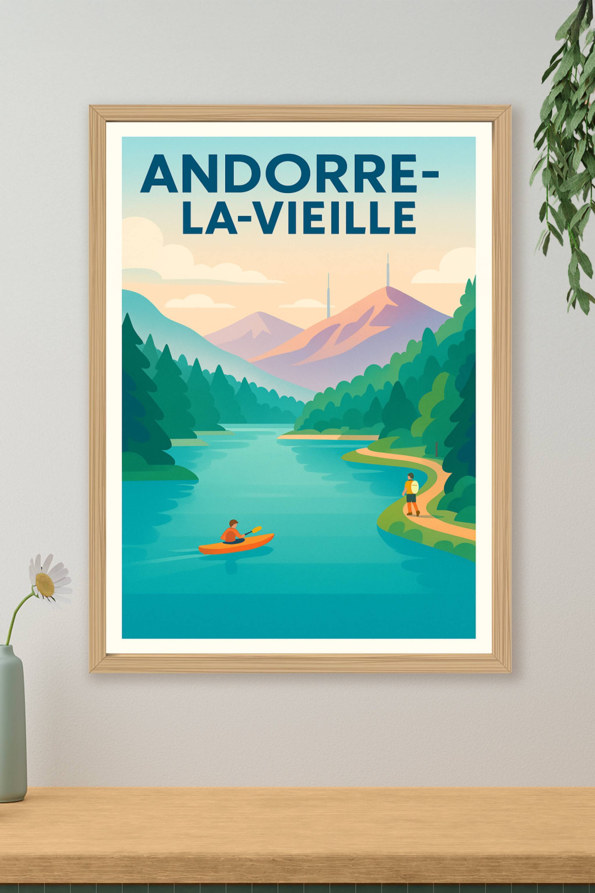 Affiche de Andorre-la-Vieille - Nature et Aventures en Montagne