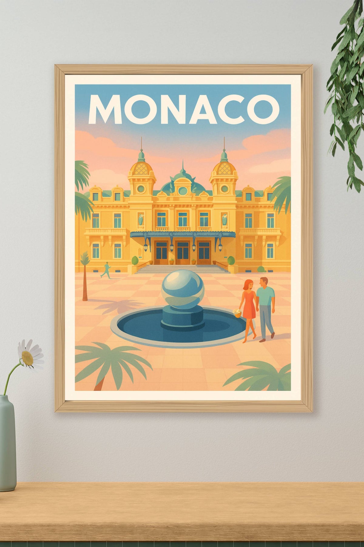 Affiche de Monaco - Élégance et romance en Méditerranée