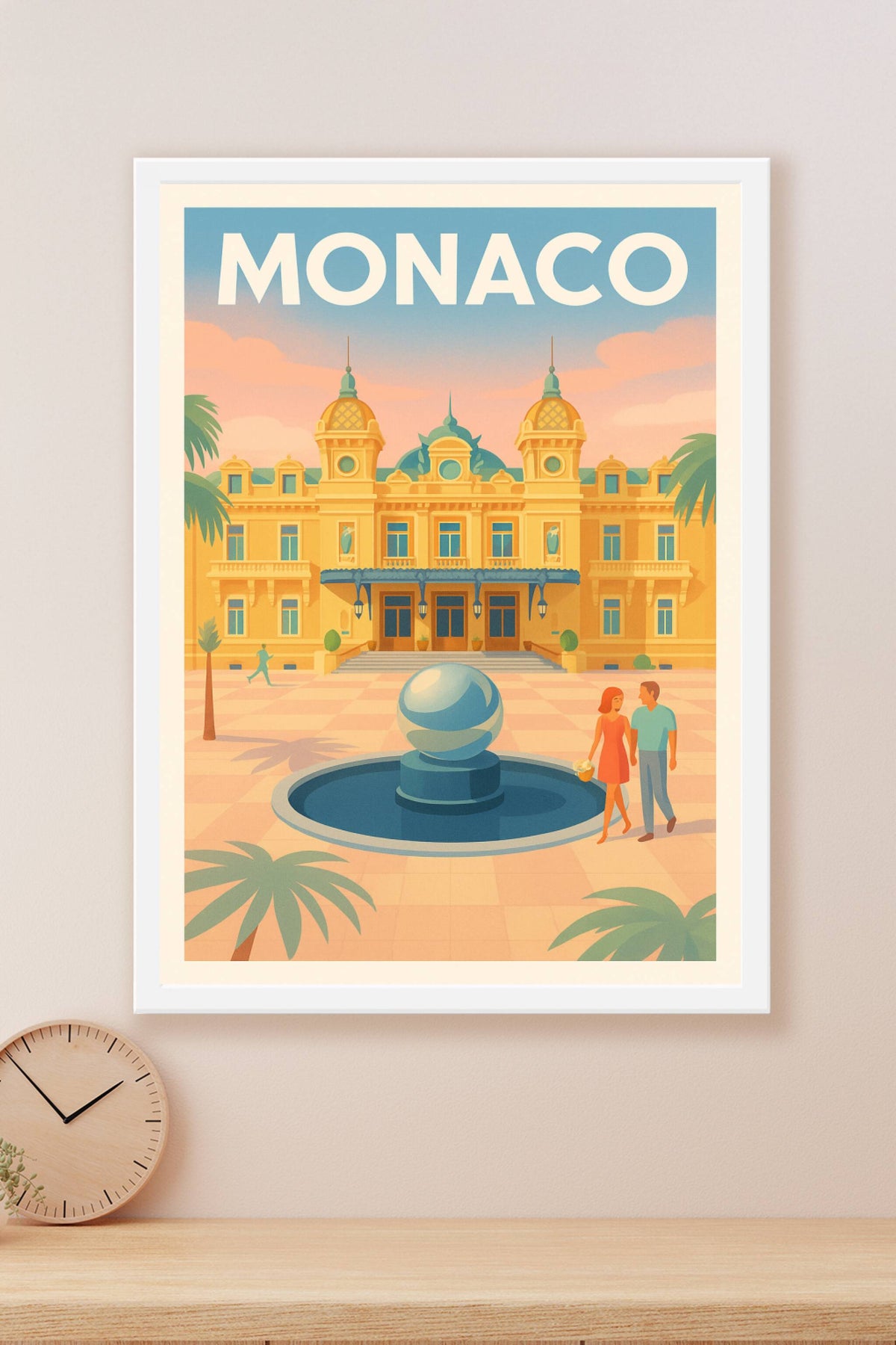 Affiche de Monaco - Élégance et romance en Méditerranée