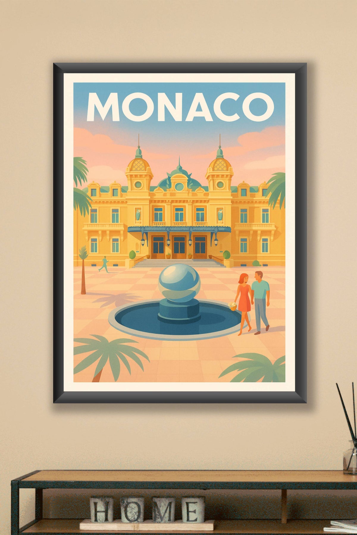 Affiche de Monaco - Élégance et romance en Méditerranée