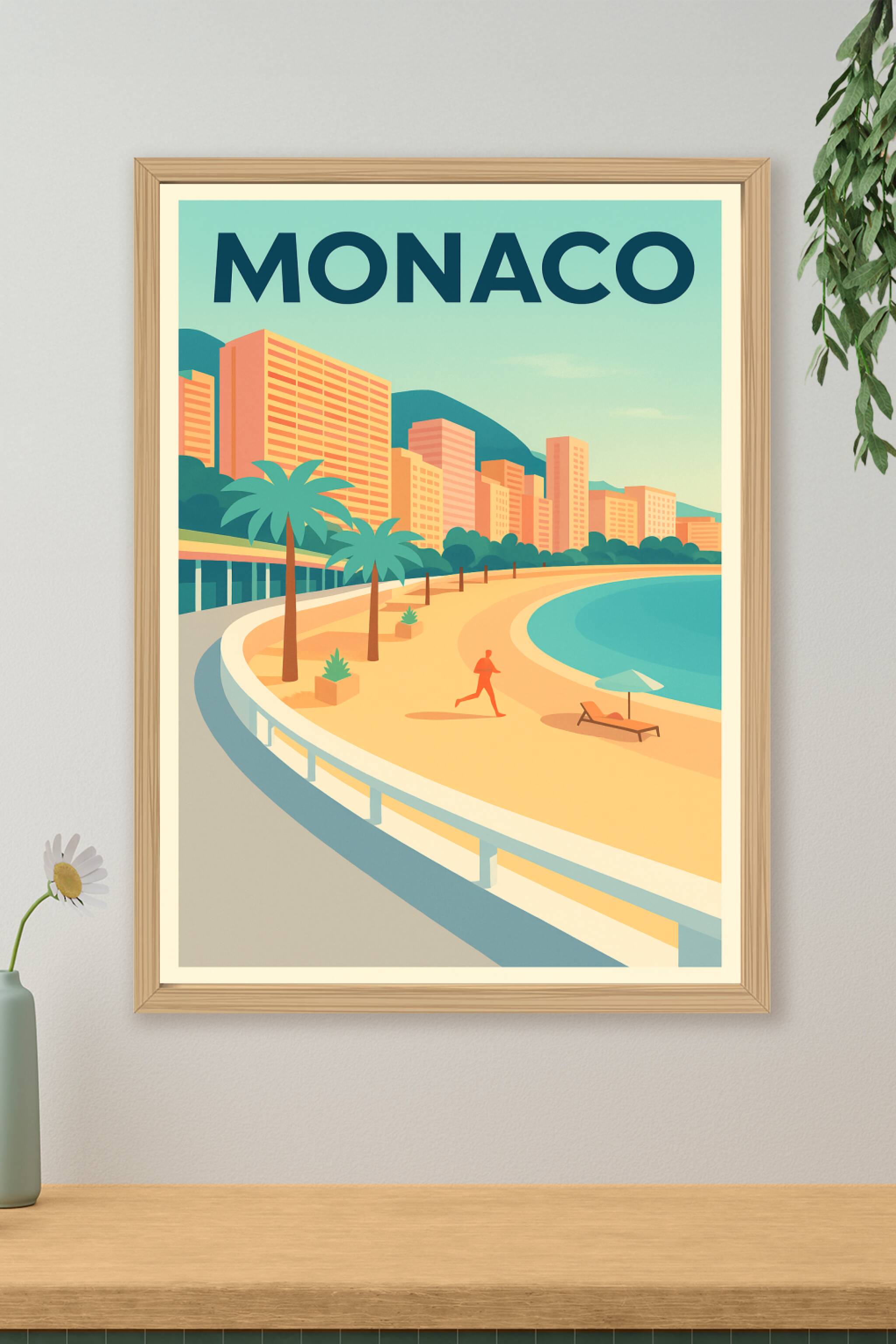 Affiche de Monaco - Élégance et douceur de la Riviera