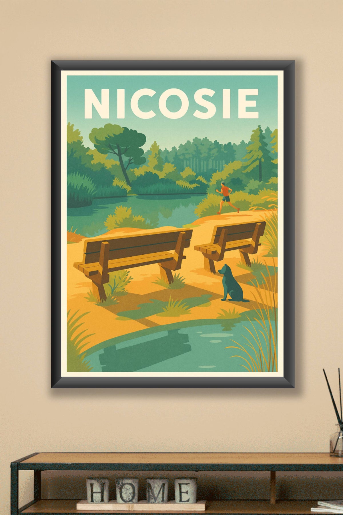 Affiche de Nicosie - Atmosphère paisible au bord de l'eau
