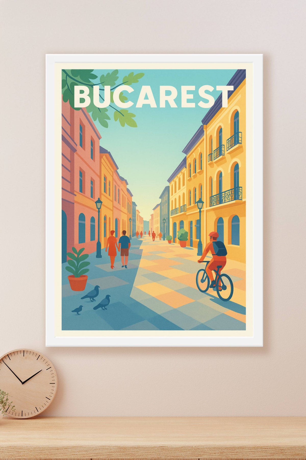 Affiche de Bucarest - L'élégance lumineuse des rues historiques