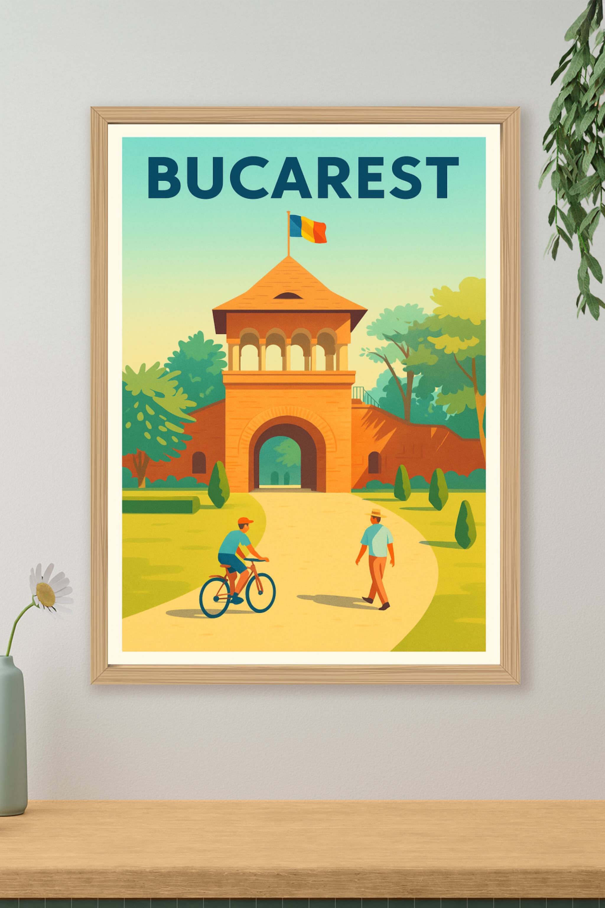 Affiche de Bucarest - Élégance et sérénité au cœur de la capitale