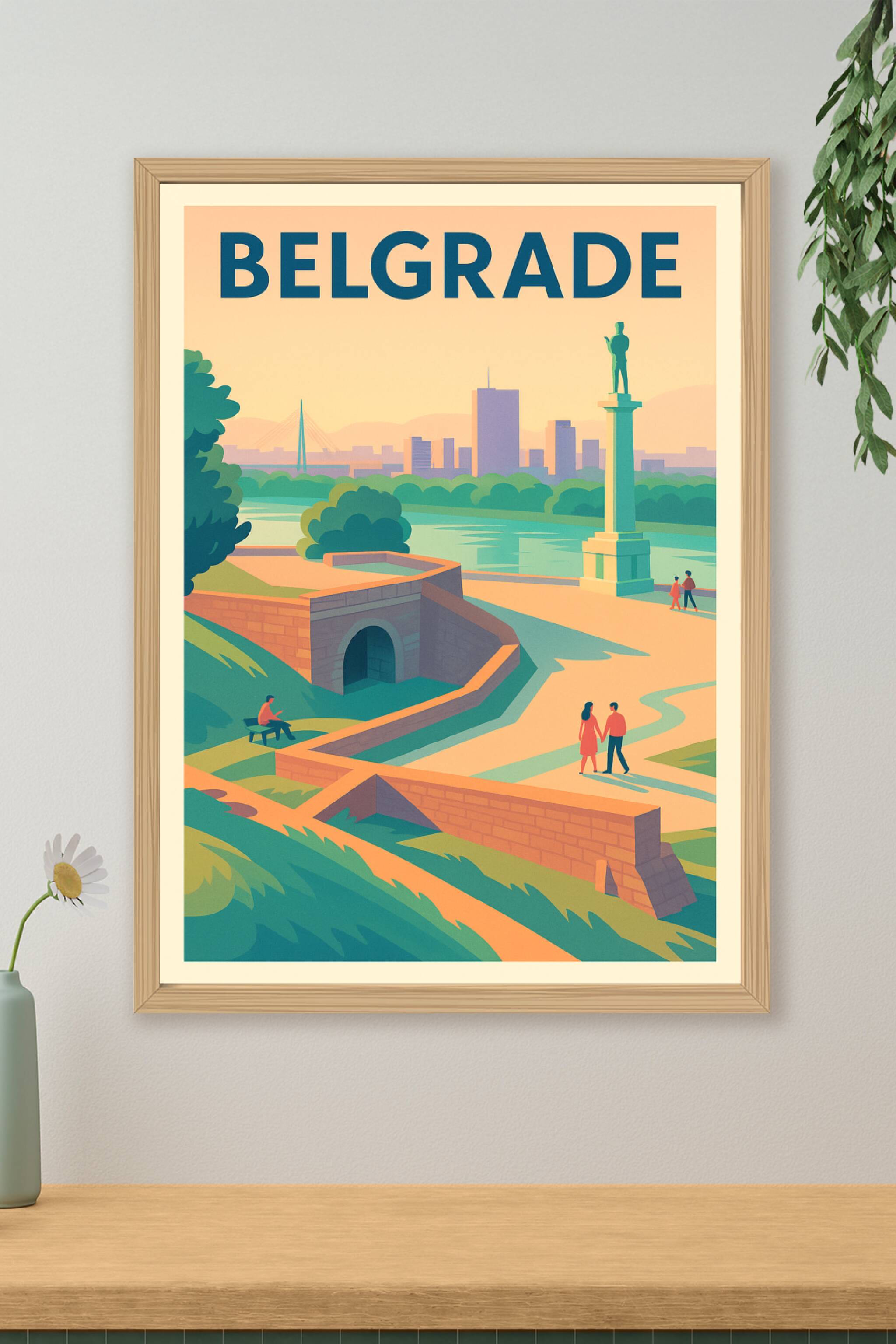 Affiche de Belgrade - L'élégance intemporelle au bord de la rivière