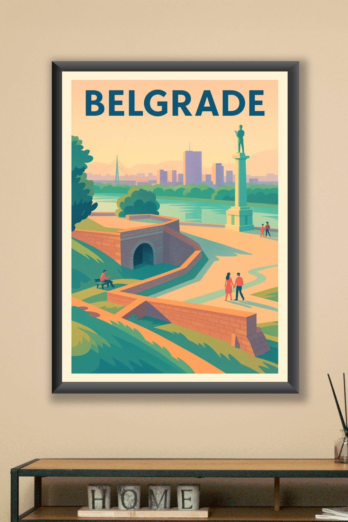 Affiche de Belgrade - L'élégance intemporelle au bord de la rivière