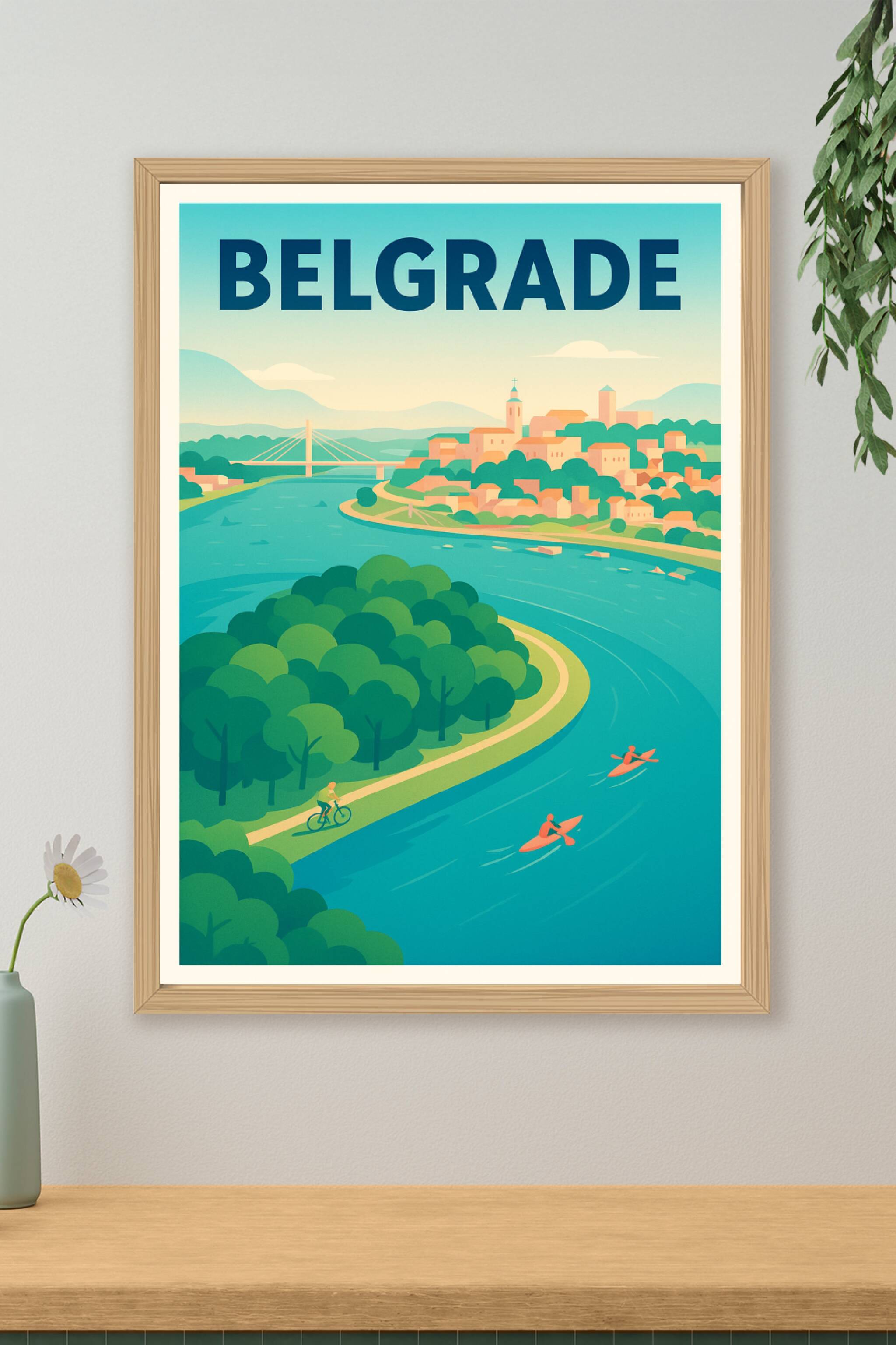 Affiche de Belgrade - L'élégance paisible au fil de la rivière