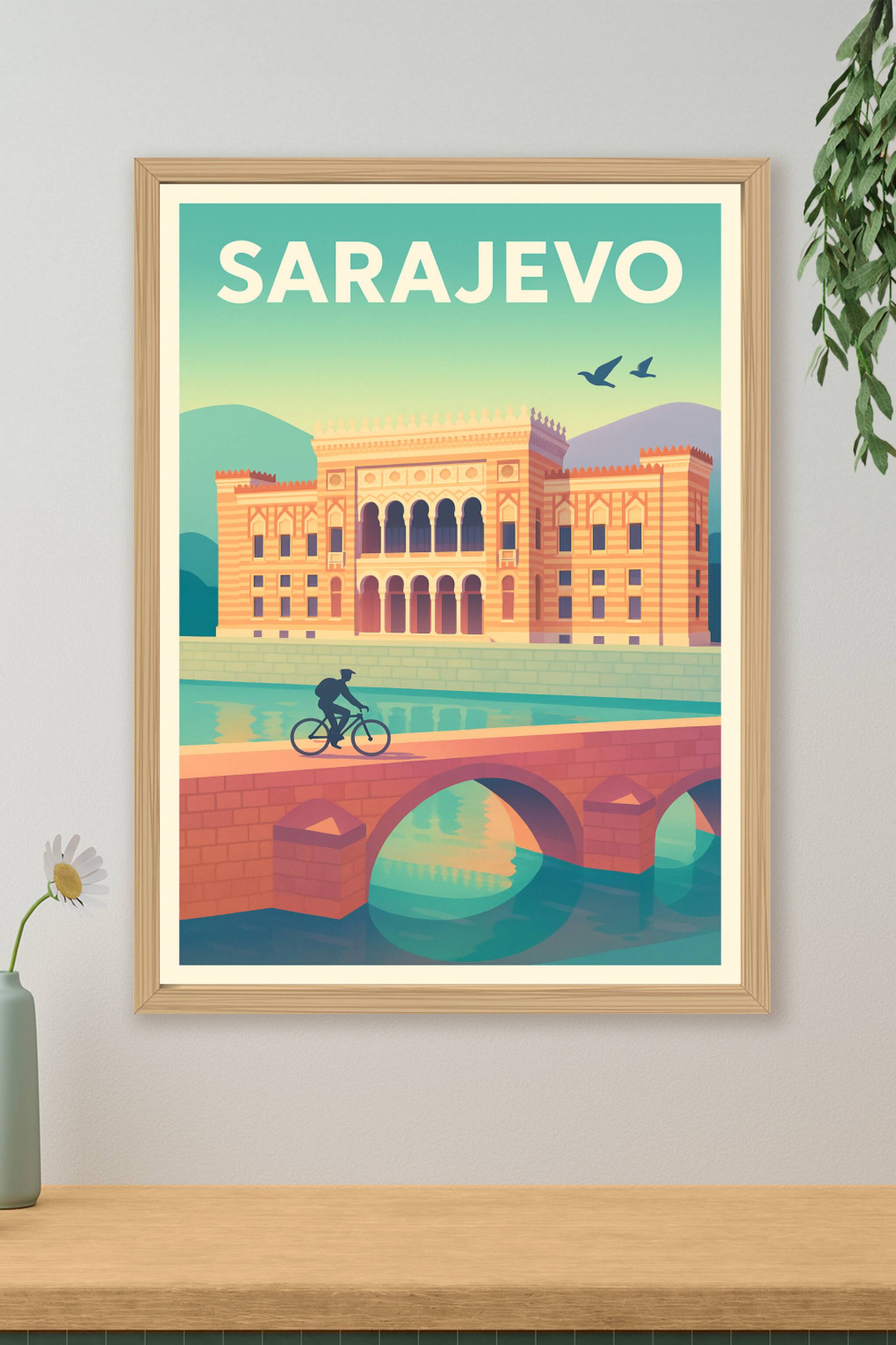 Affiche de Sarajevo - L'élégance intemporelle au cœur des Balkans