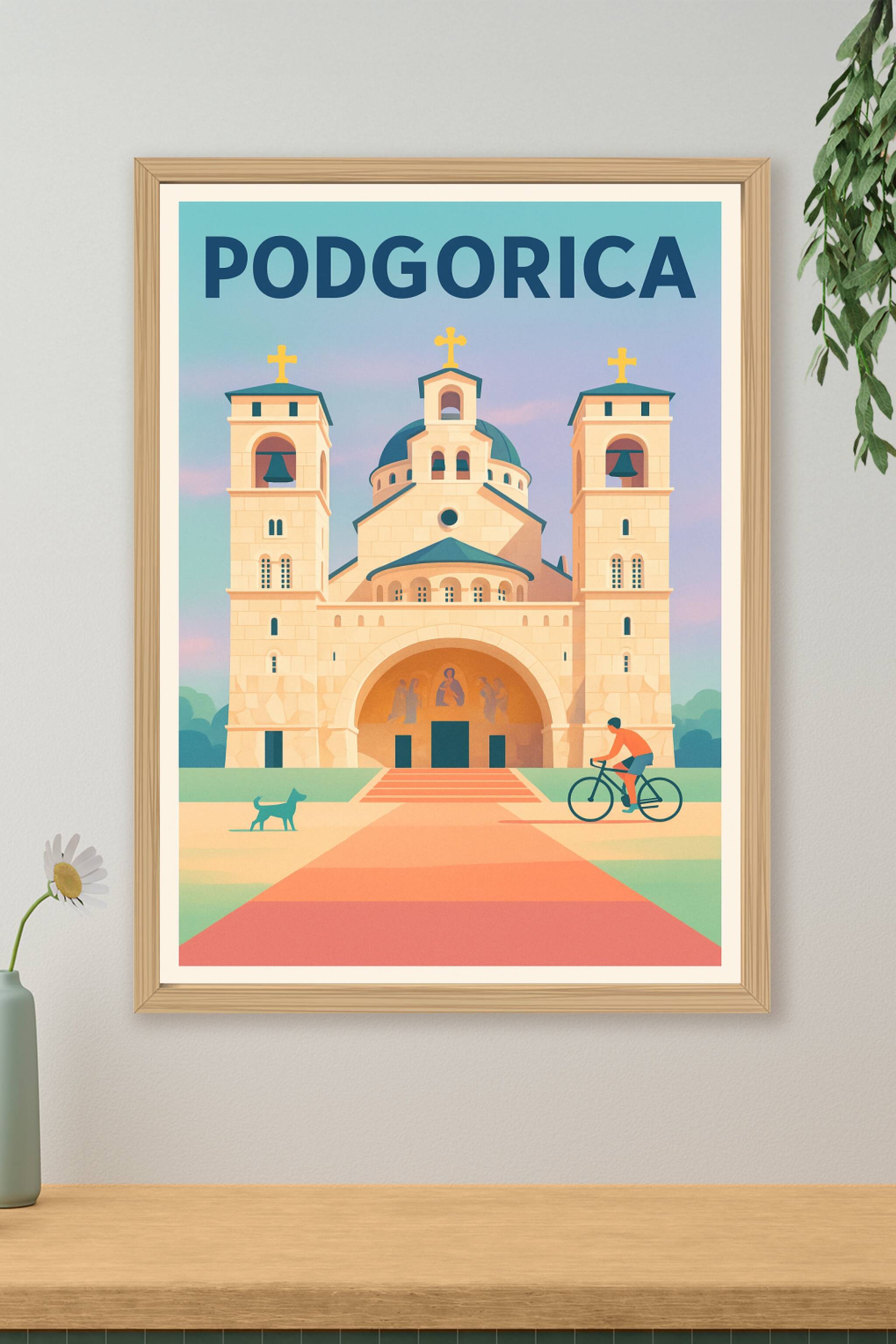 Affiche de Podgorica - Évasion architecturale et sérénité urbaine