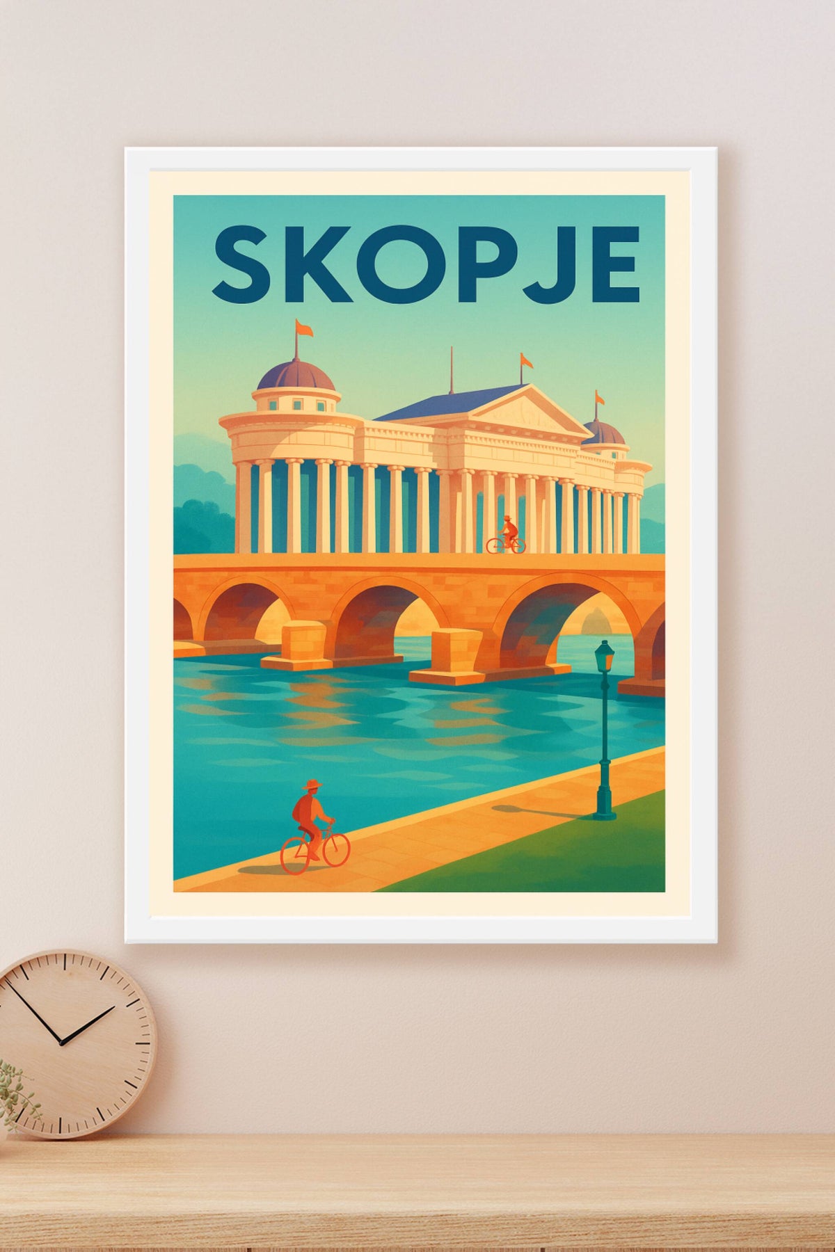 Affiche de Skopje - Charme historique au fil de l'eau
