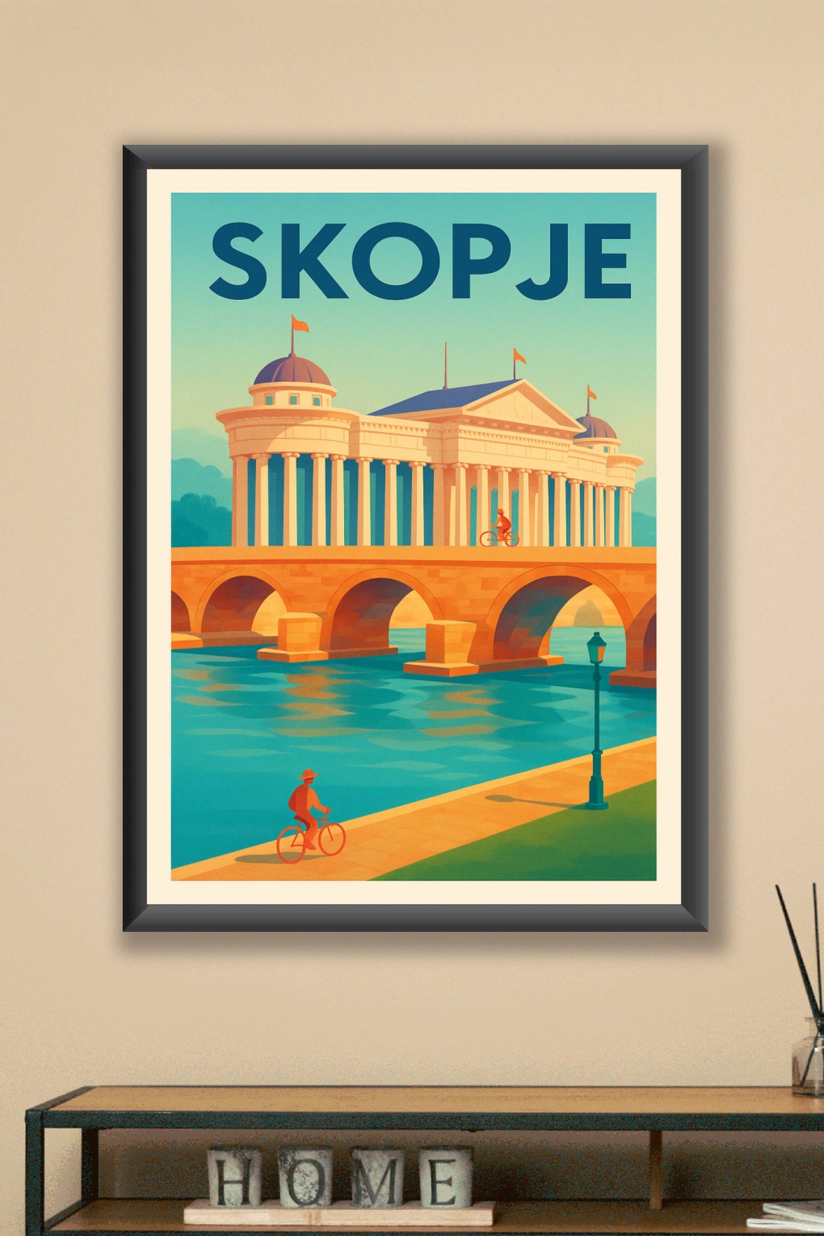 Affiche de Skopje - Charme historique au fil de l'eau
