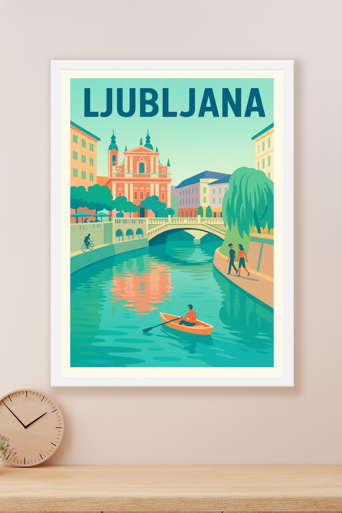 Affiche de Ljubljana - Charme et sérénité au fil de la rivière