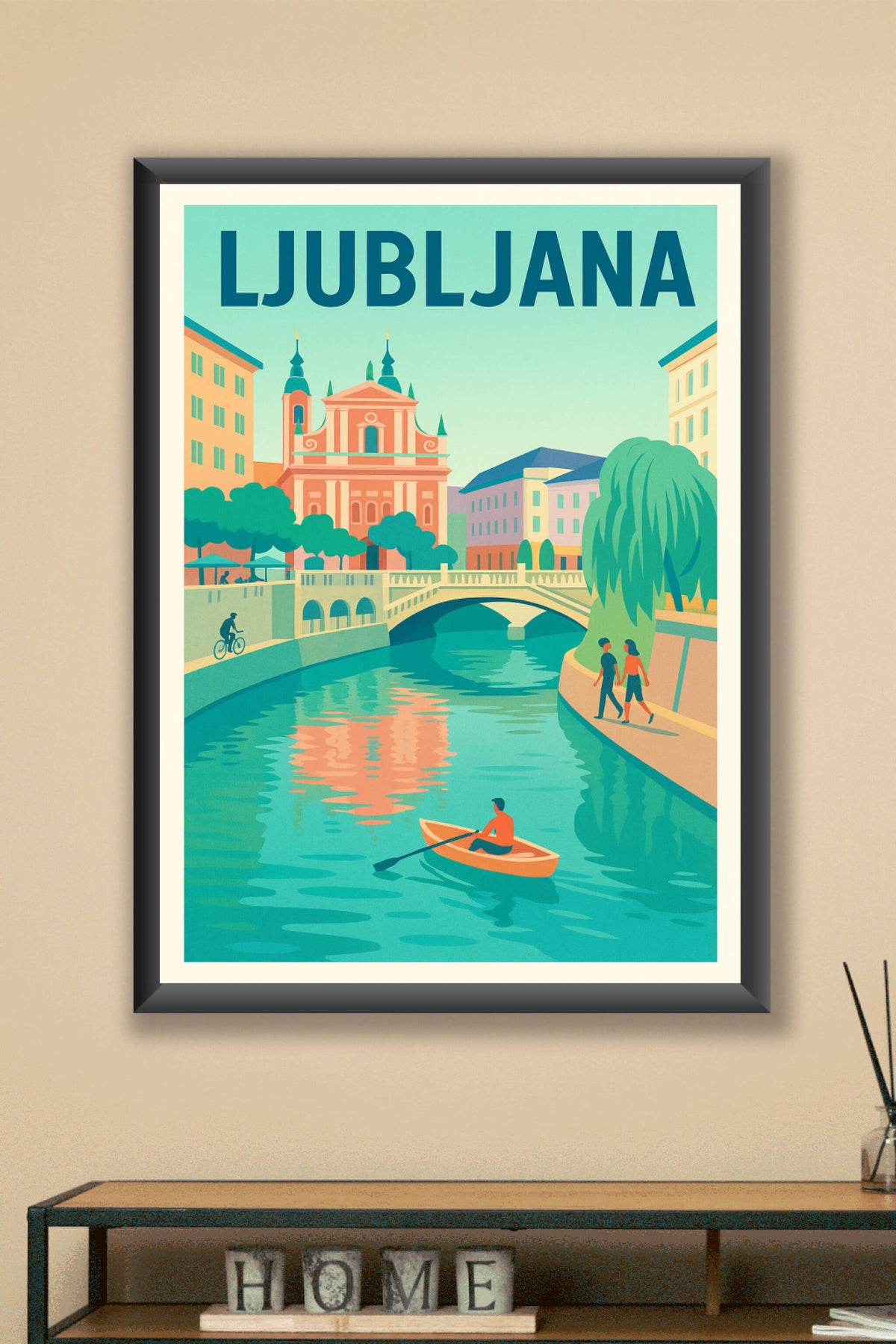 Affiche de Ljubljana - Charme et sérénité au fil de la rivière