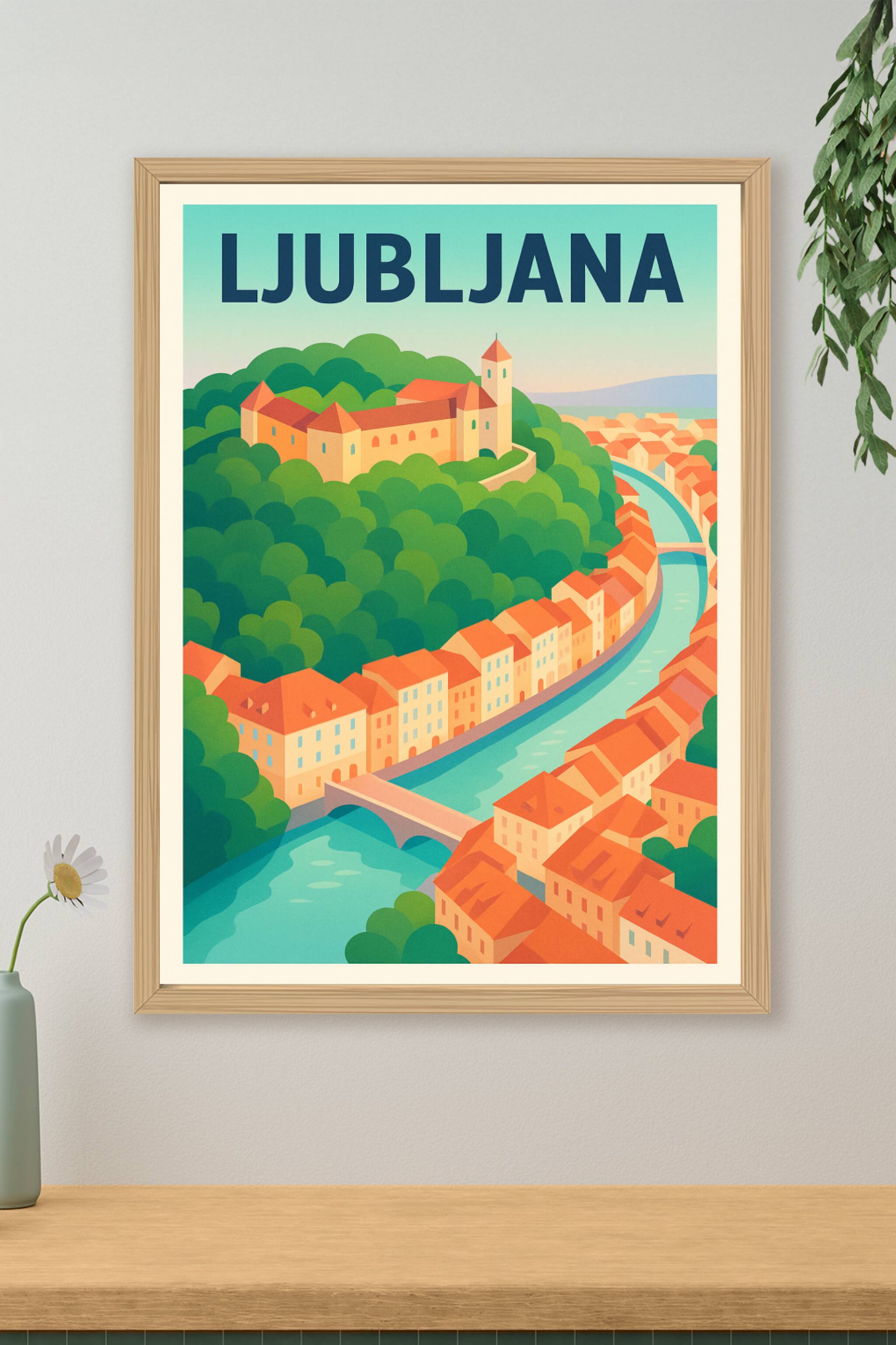 Affiche de Ljubljana - L'élégance romantique de la capitale slovène