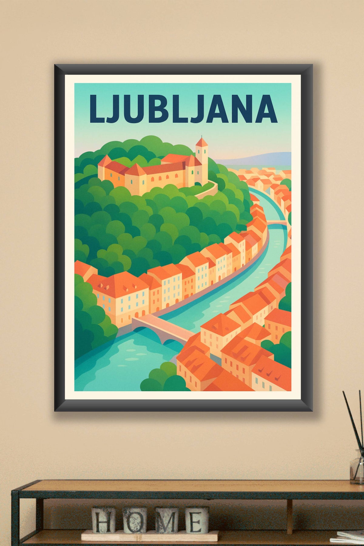 Affiche de Ljubljana - L'élégance romantique de la capitale slovène