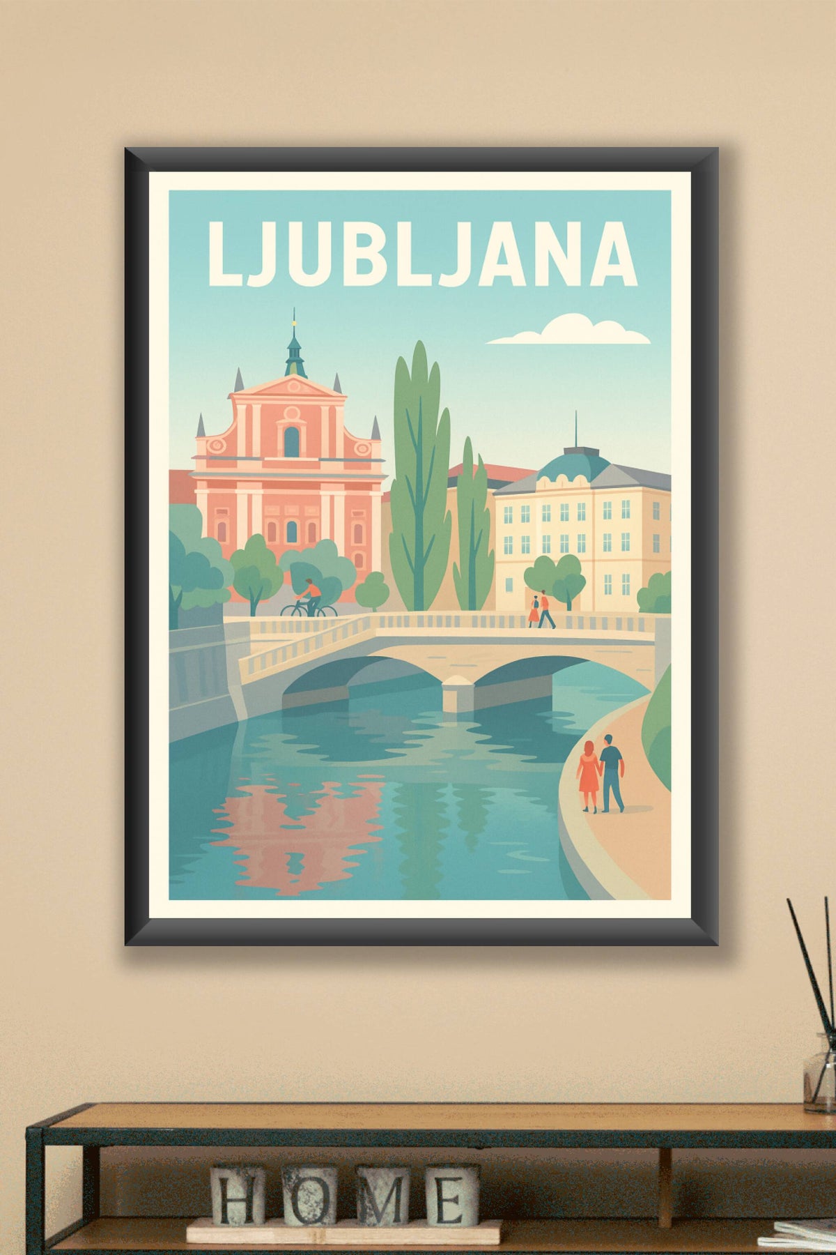 Affiche de Ljubljana - Balade romantique au fil de la rivière