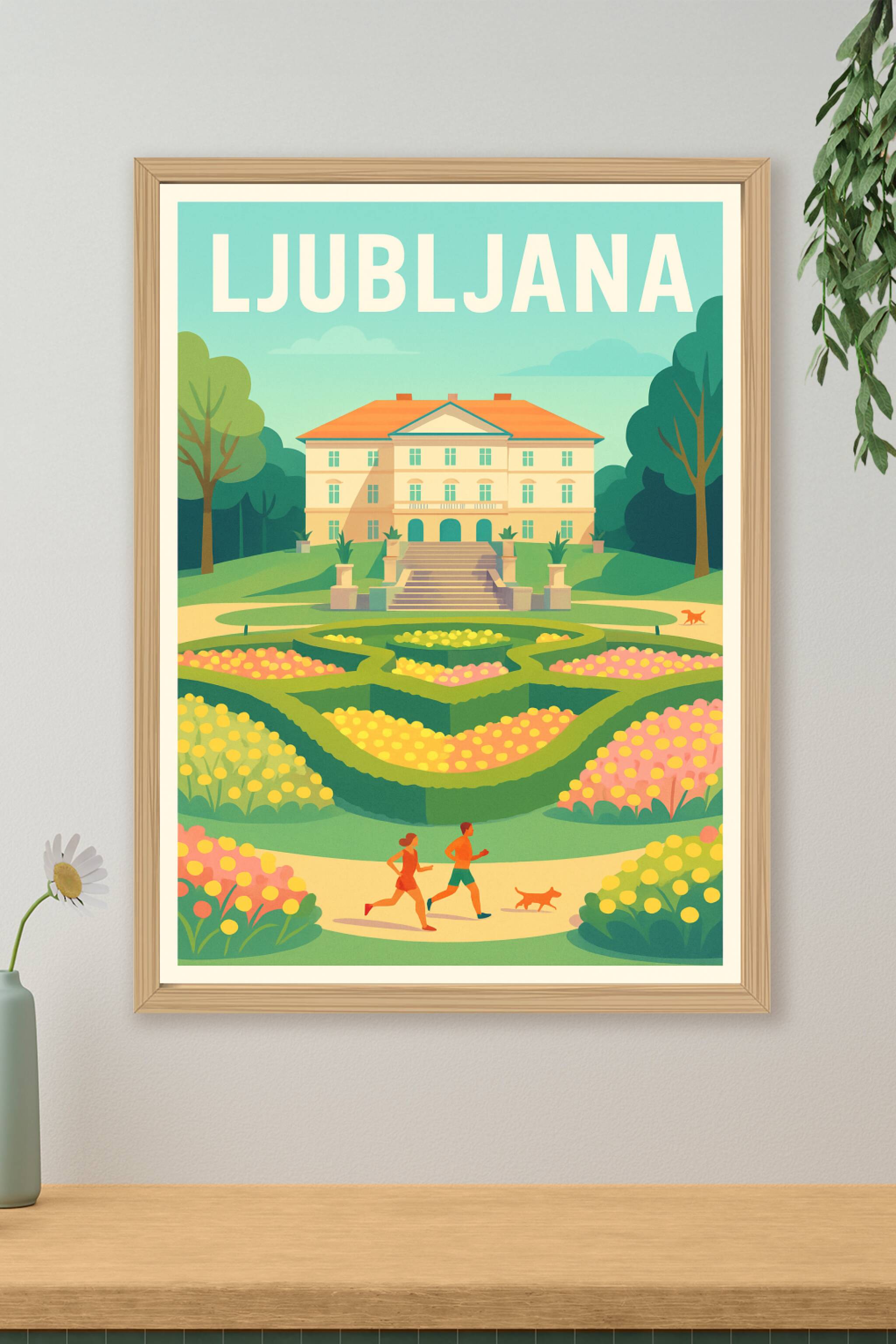 Affiche de Ljubljana - Harmonie et nature au cœur de la ville