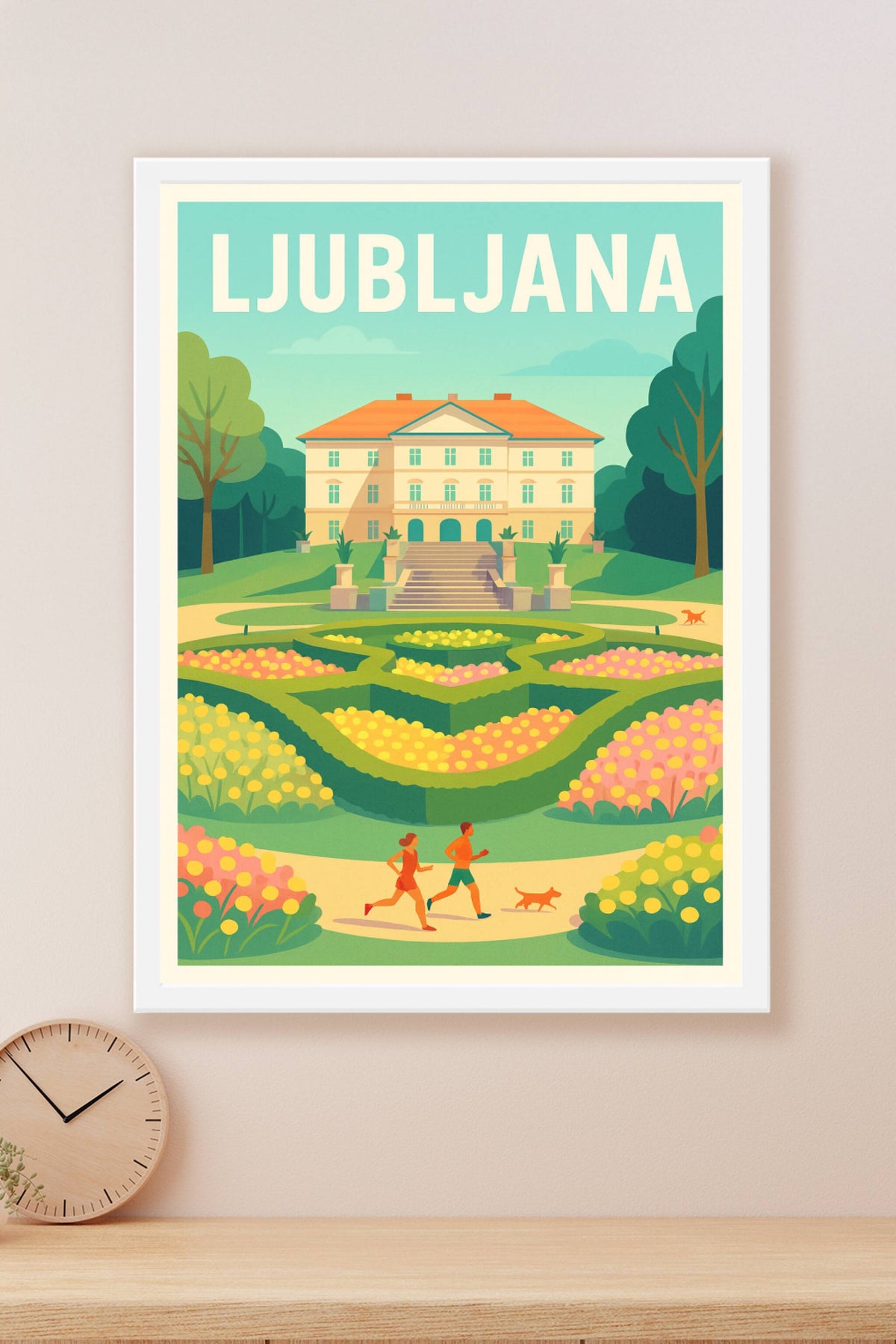 Affiche de Ljubljana - Harmonie et nature au cœur de la ville